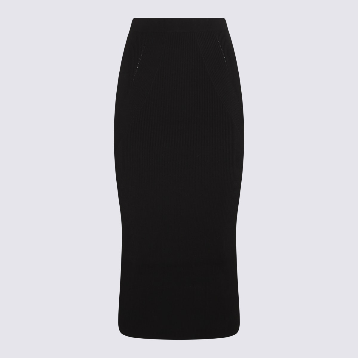 Shop Alexander Mcqueen Black Wool Blend Skirt