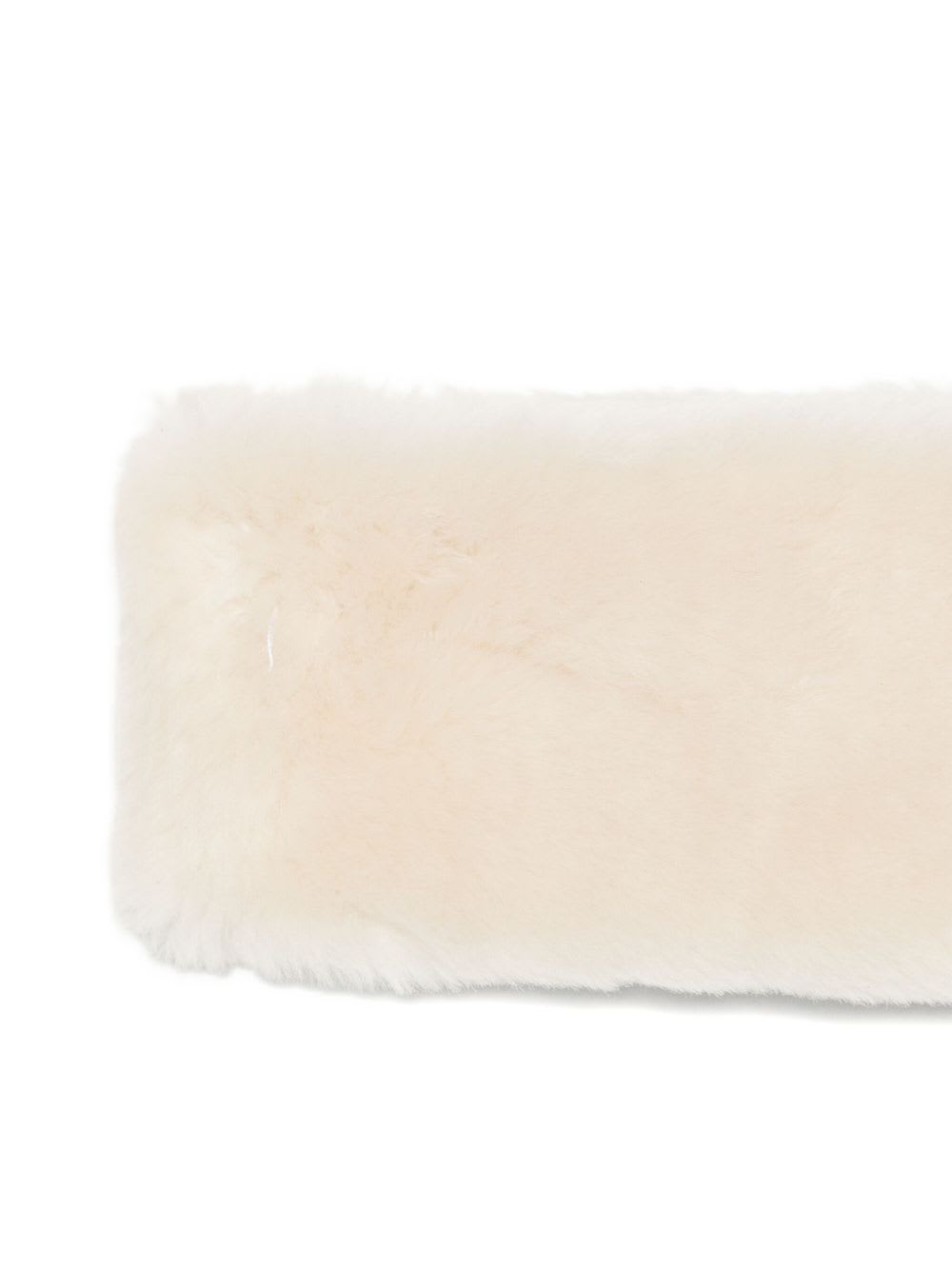 Totême Plush Shearling Wide Headband In Brown