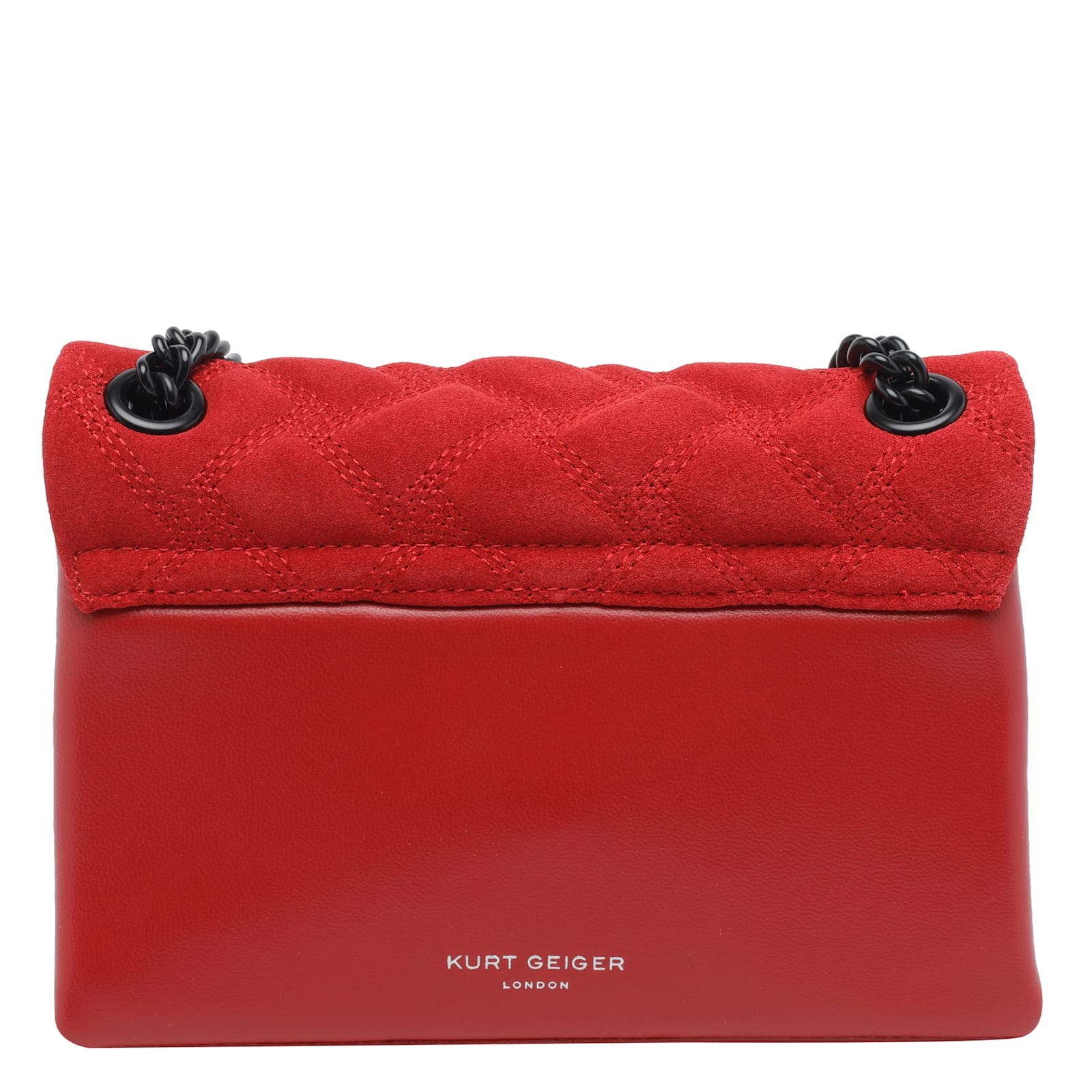 Kurt Geiger Mini Leather Kensington Crossbody Bag In Red