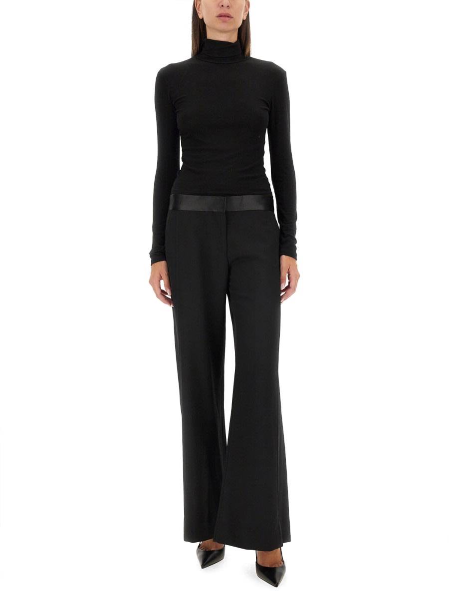 Shop Victoria Beckham Wool Pants In Black