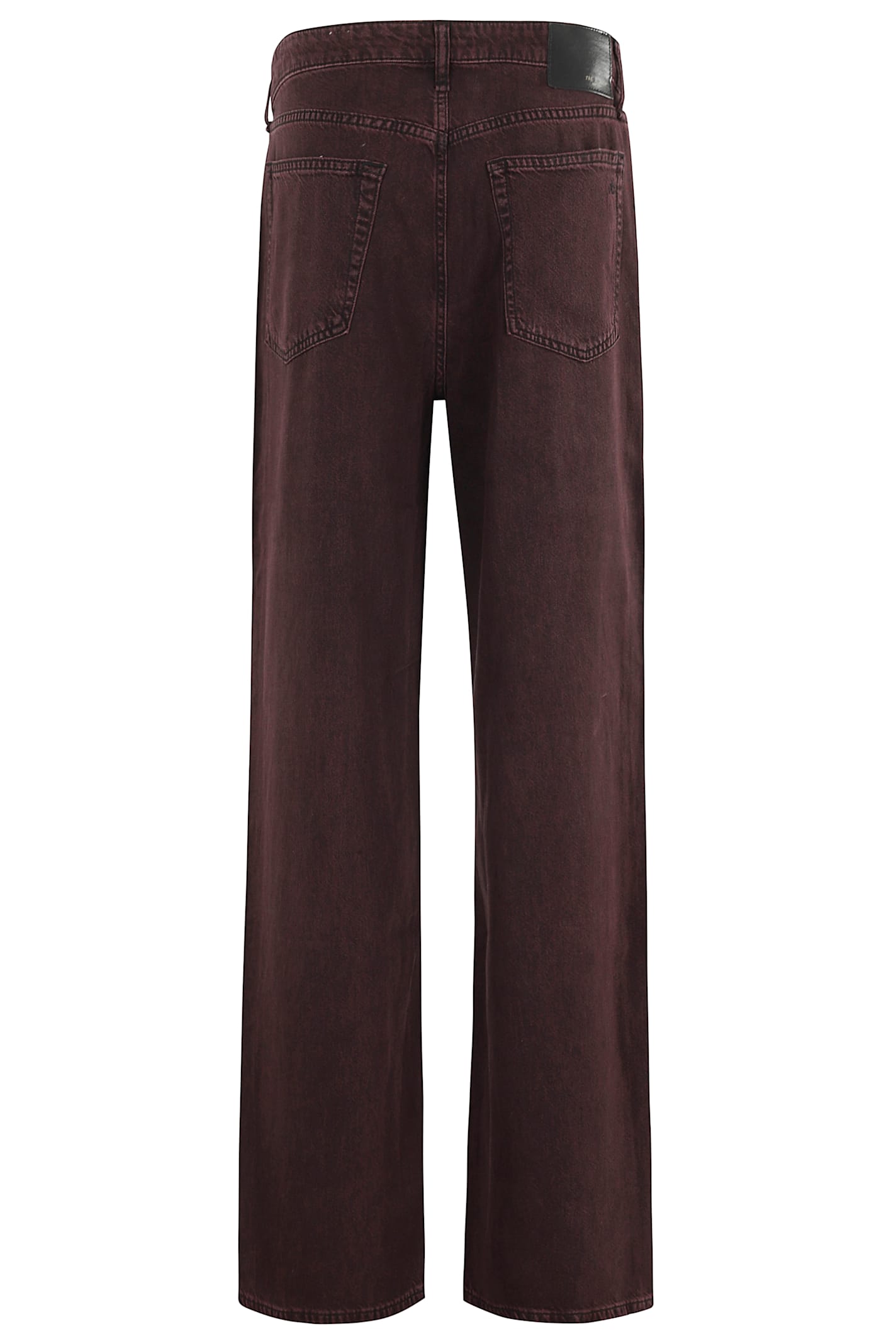 Rag & Bone Charlie High Rise Ankle Barrel Leg Jeans In Burnt Burgundy In Brown