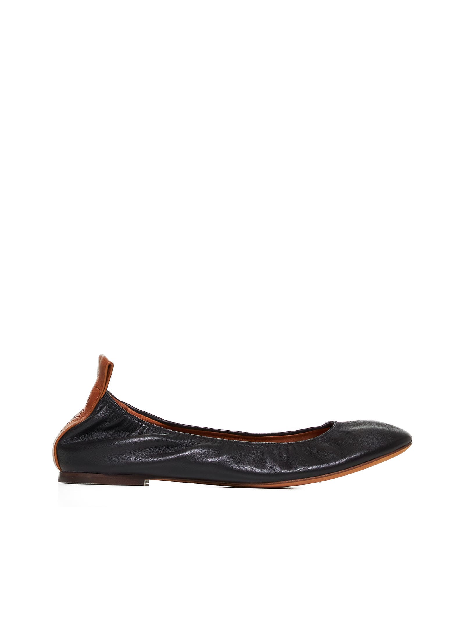 Shop Lanvin Flat Shoes In Nero