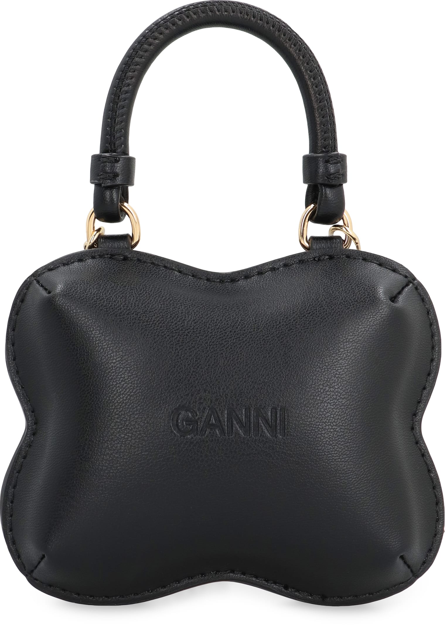 Shop Ganni Nano Butterfly Crossbody Bag In Black