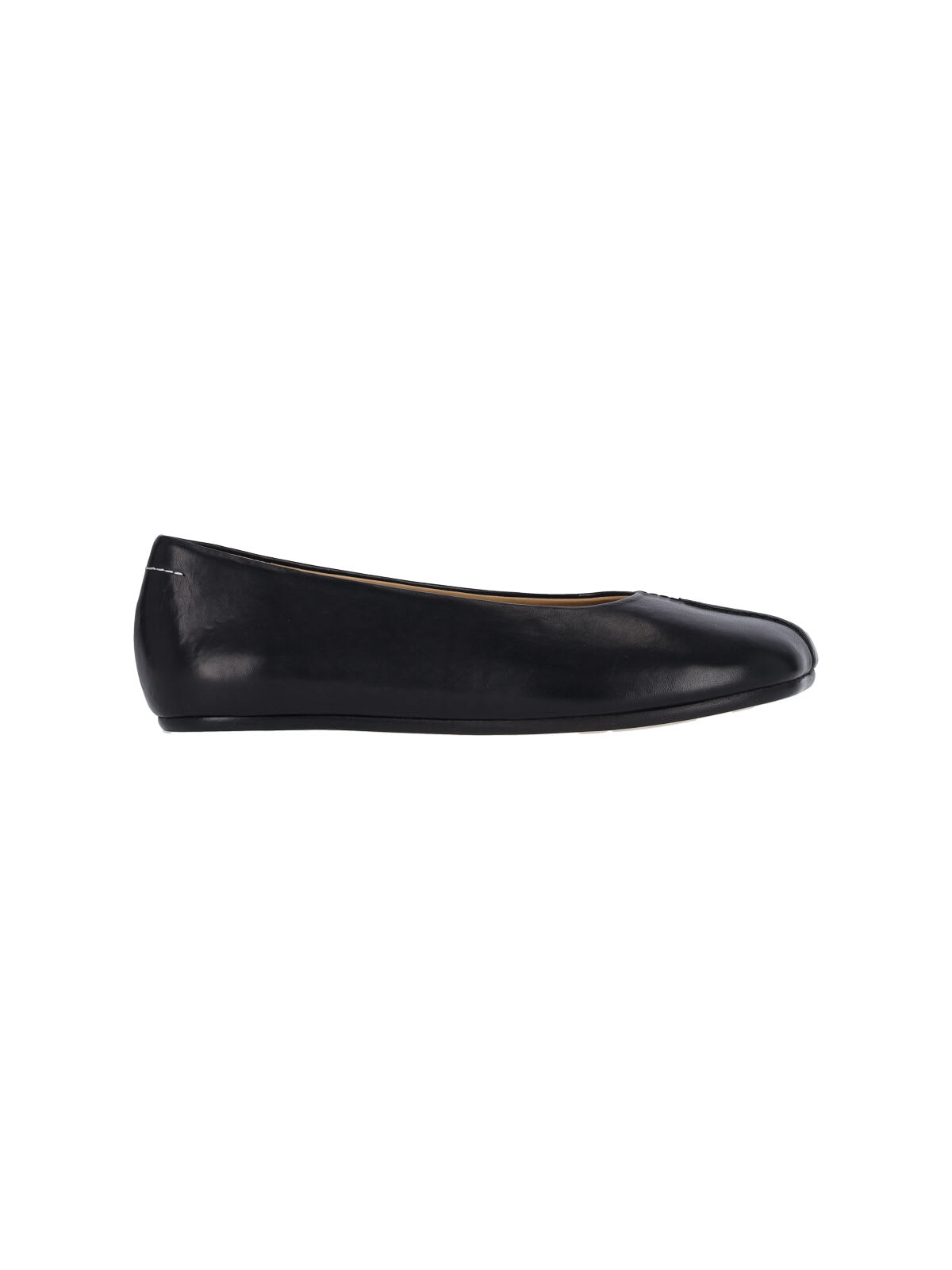 Mm6 Maison Margiela Mm6 By Maison Margiela Black Leather Ballet Flats