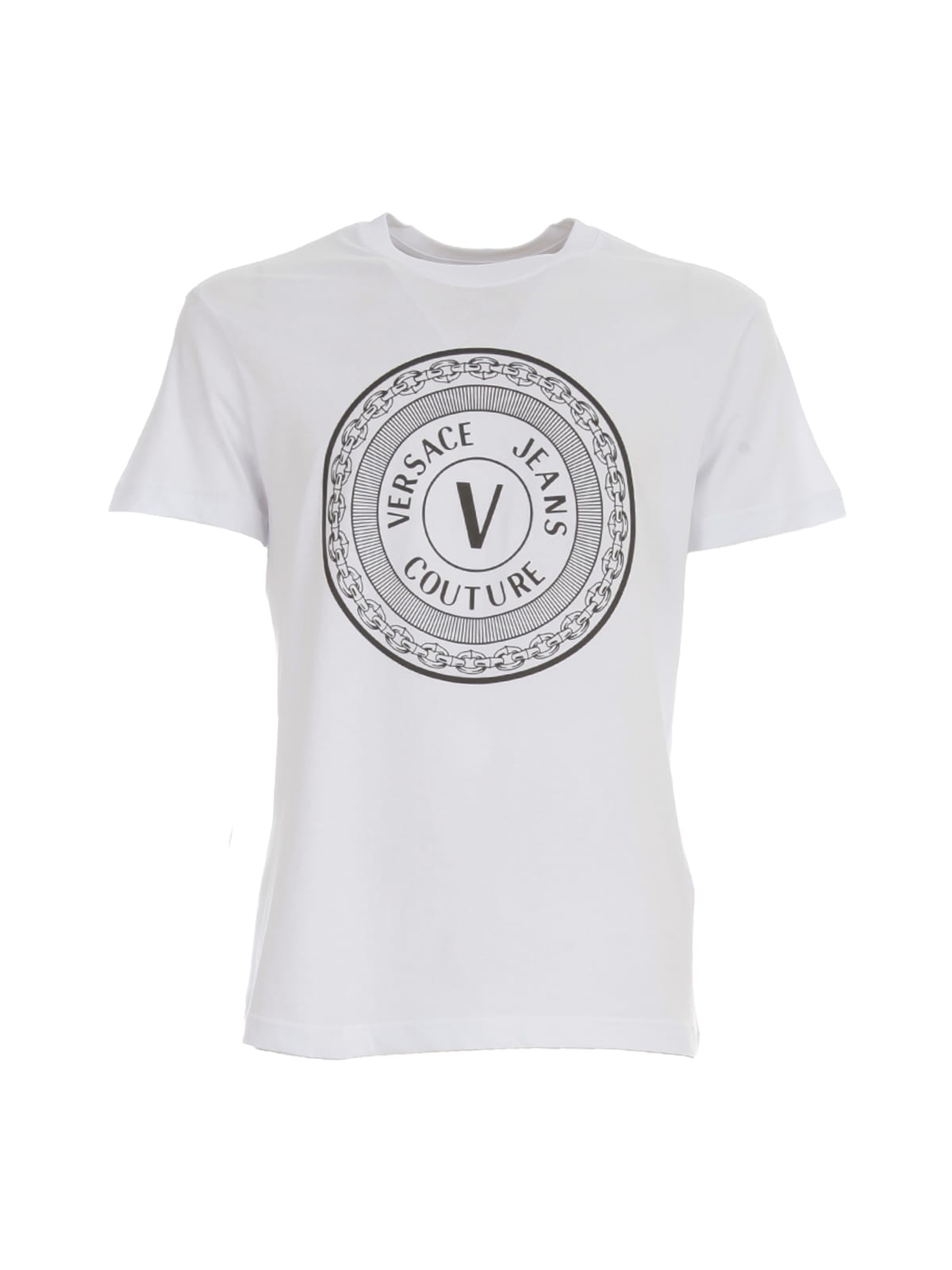 Versace Jeans Couture Slim Round Big Rubber Jersey T-shirt