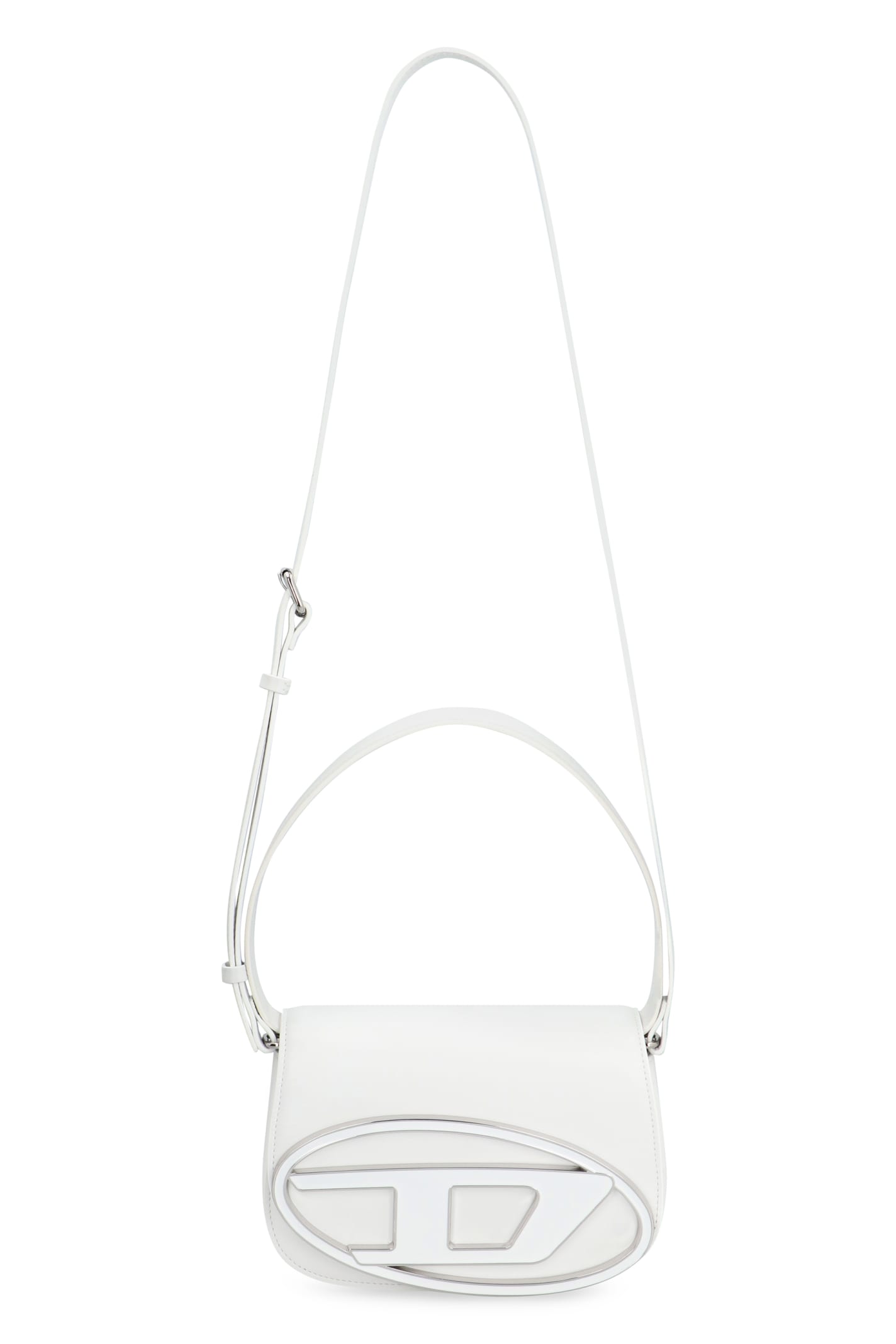 Diesel 1dr Leather Shoulder Bag In Metallic