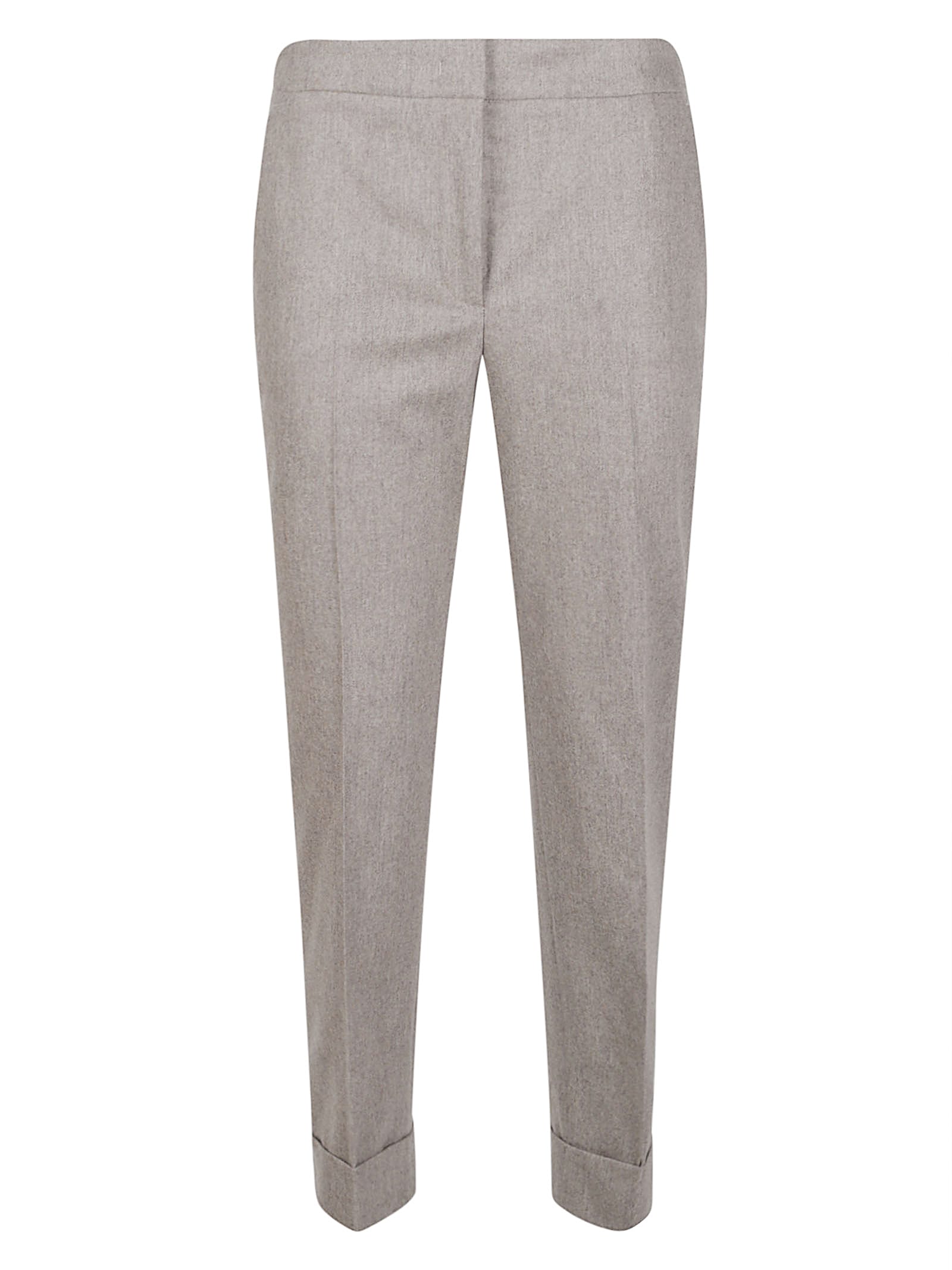 Pt Torino Cuffed Trousers In Gray