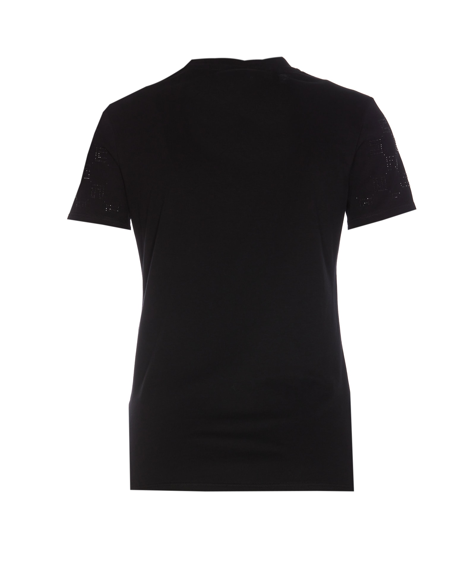 Shop Elisabetta Franchi Logo T-shirt In Black