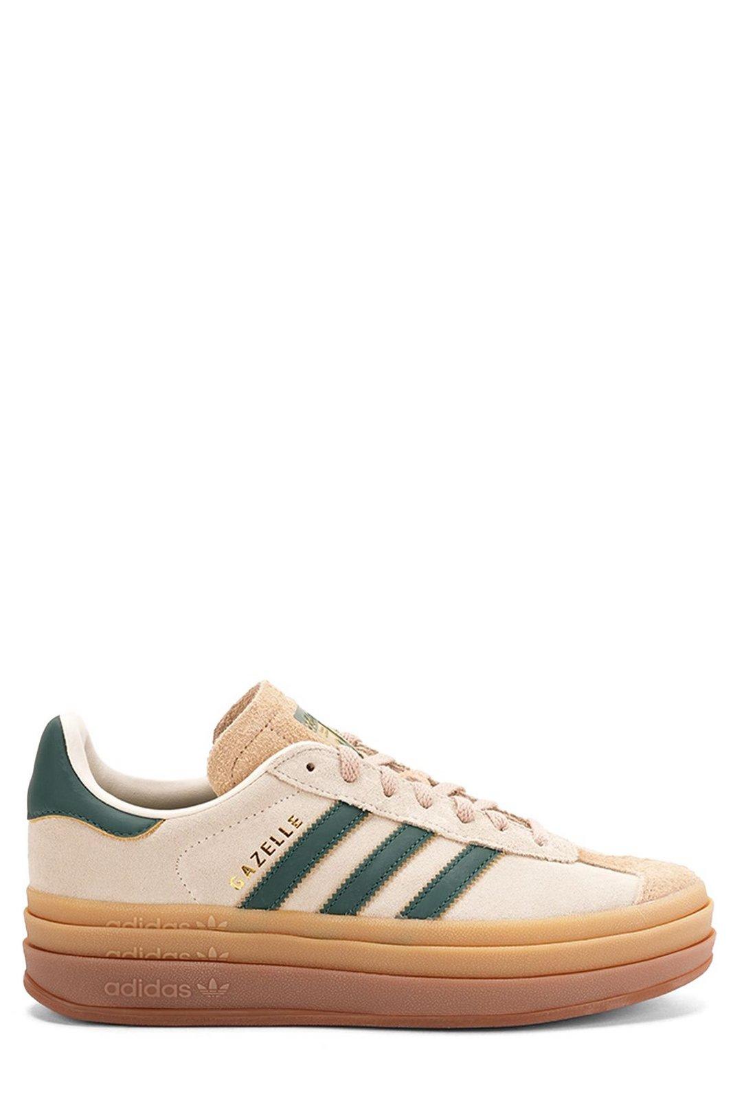 Adidas Originals Gazelle Bold Lace-up Sneakers In White
