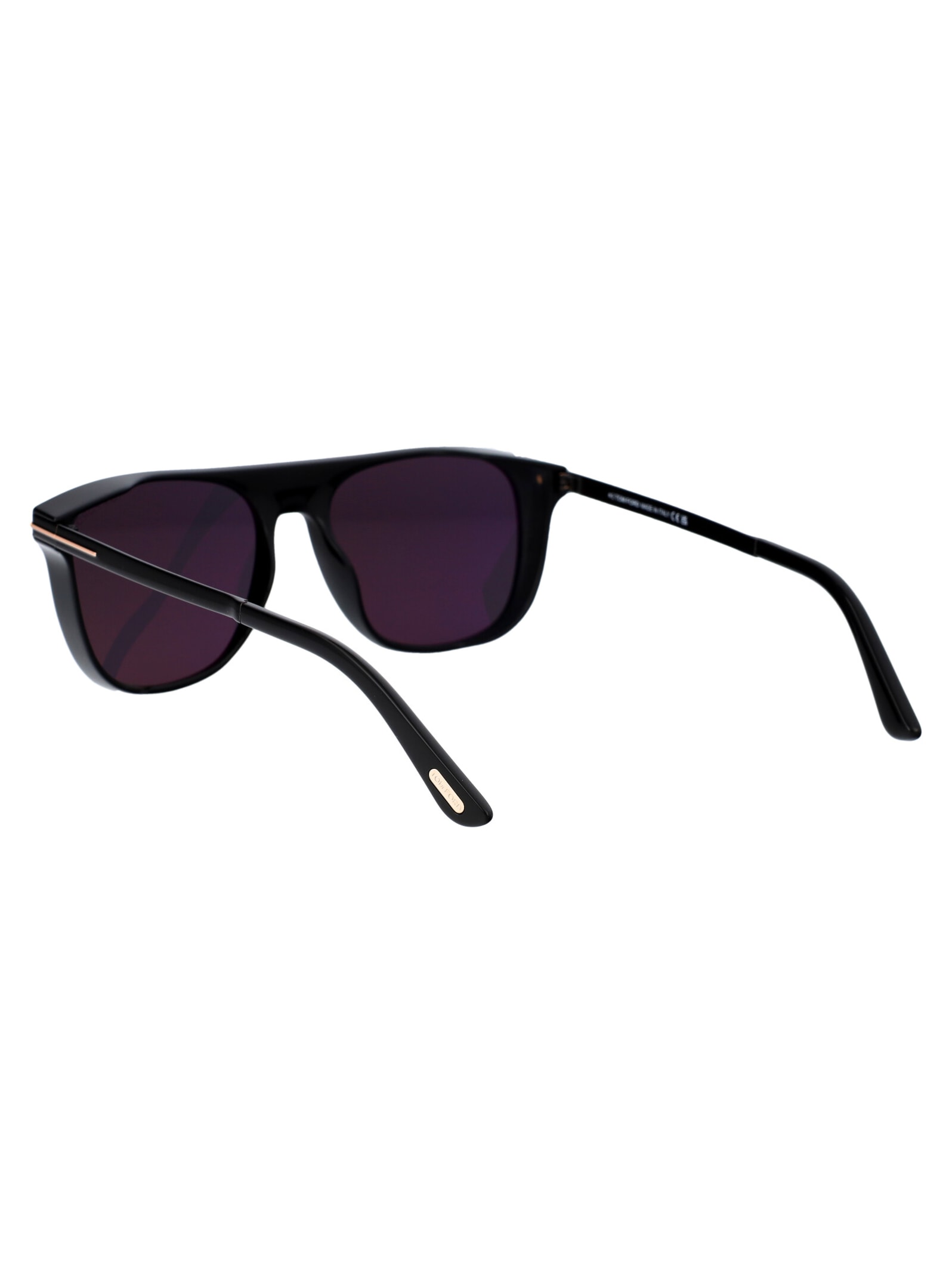 Tom Ford Acetate Lionel-02 Sunglasses In 01a Nero Lucido / Fumo