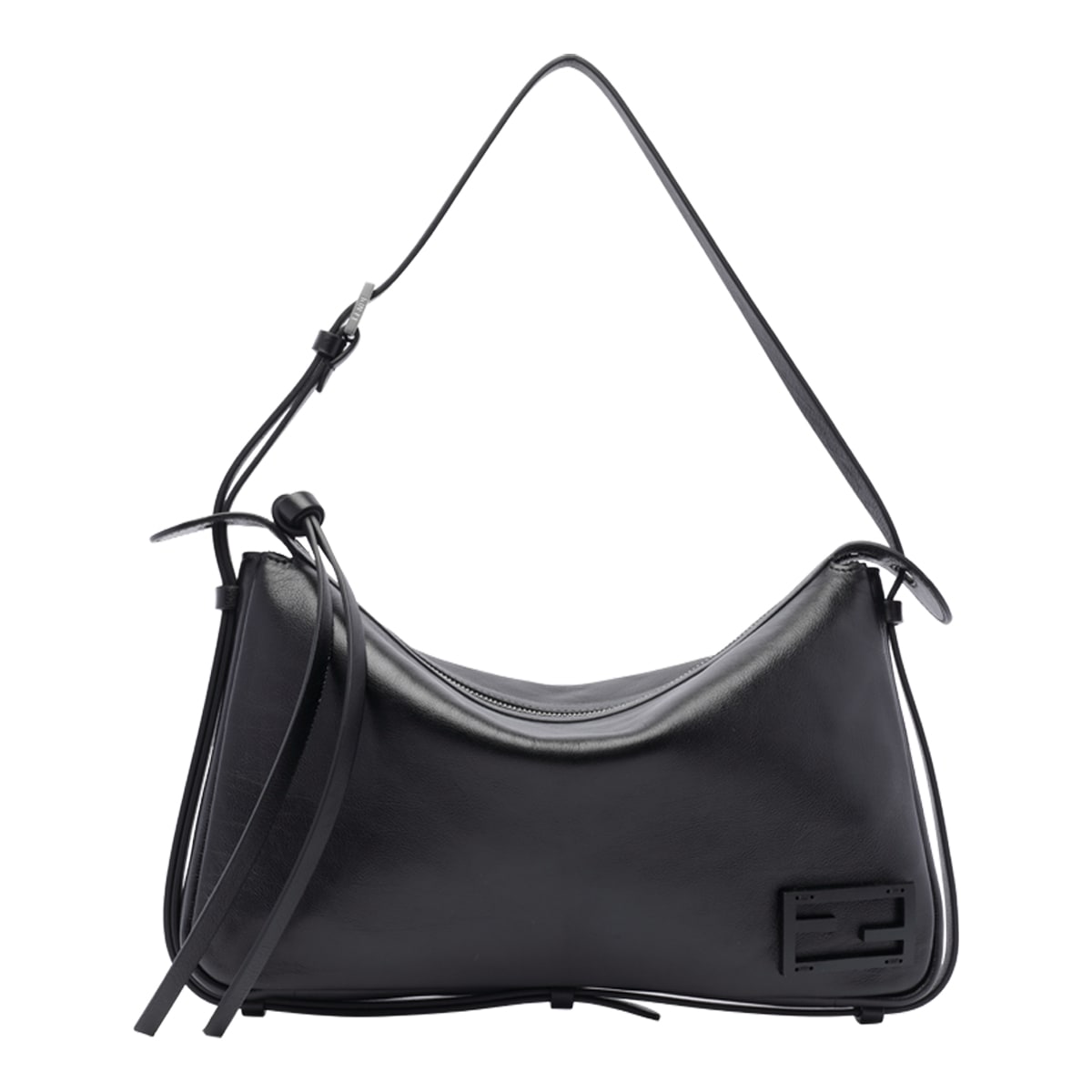 Shop Fendi Medium Simply Shoulder Bag In Black