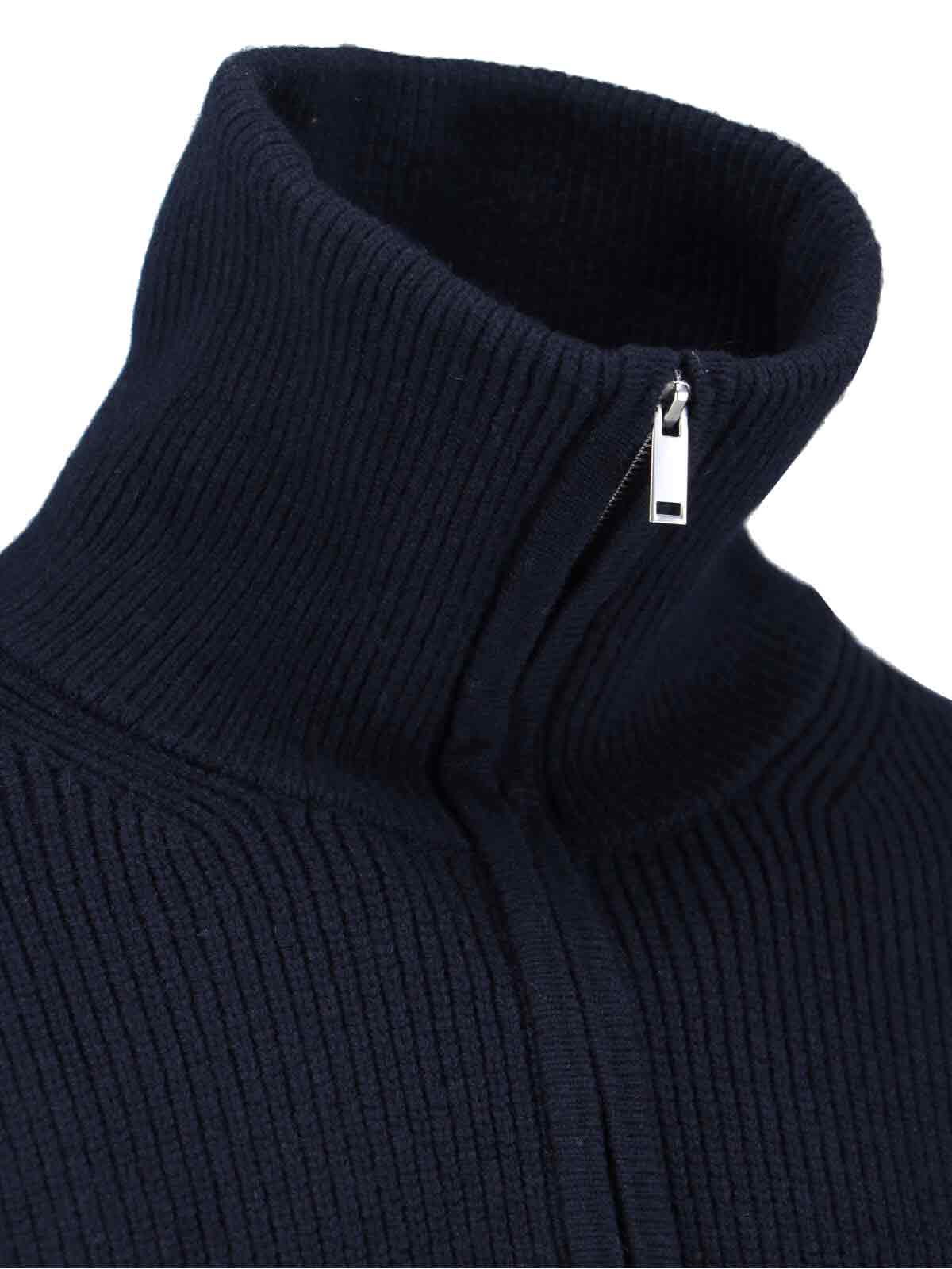 Studio Nicholson Sandos Zip Sweater In Blue