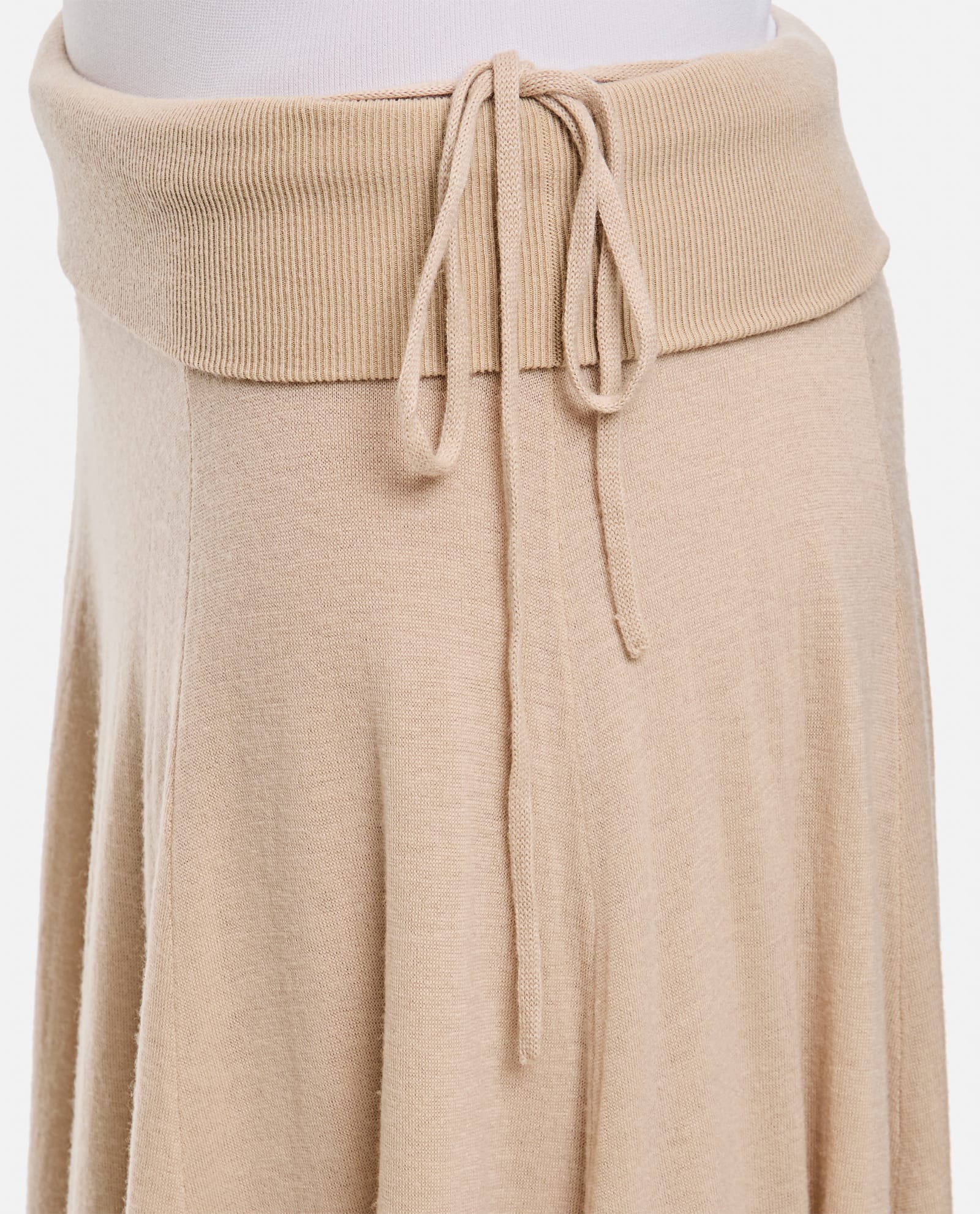 Shop Extreme Cashmere Spin Cashmere Skirt In Beige