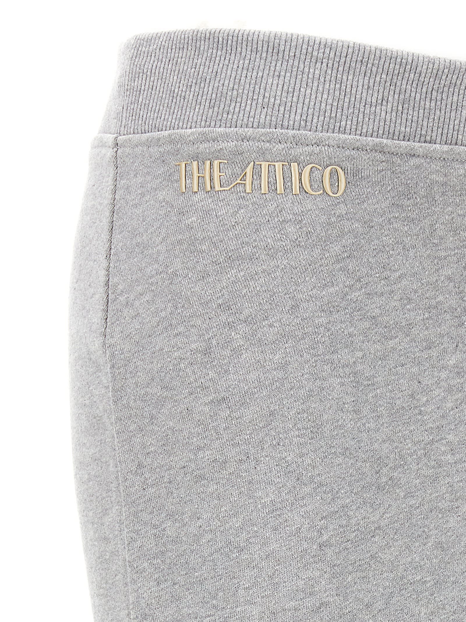Shop Attico Asymmetrical Midi Skirt In Gray