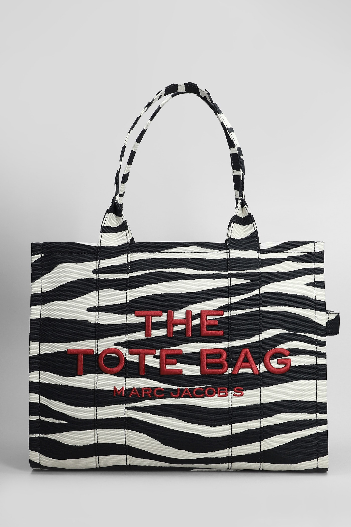 MARC JACOBS THE LARGE TOTE TOTE IN BLACK COTTON 