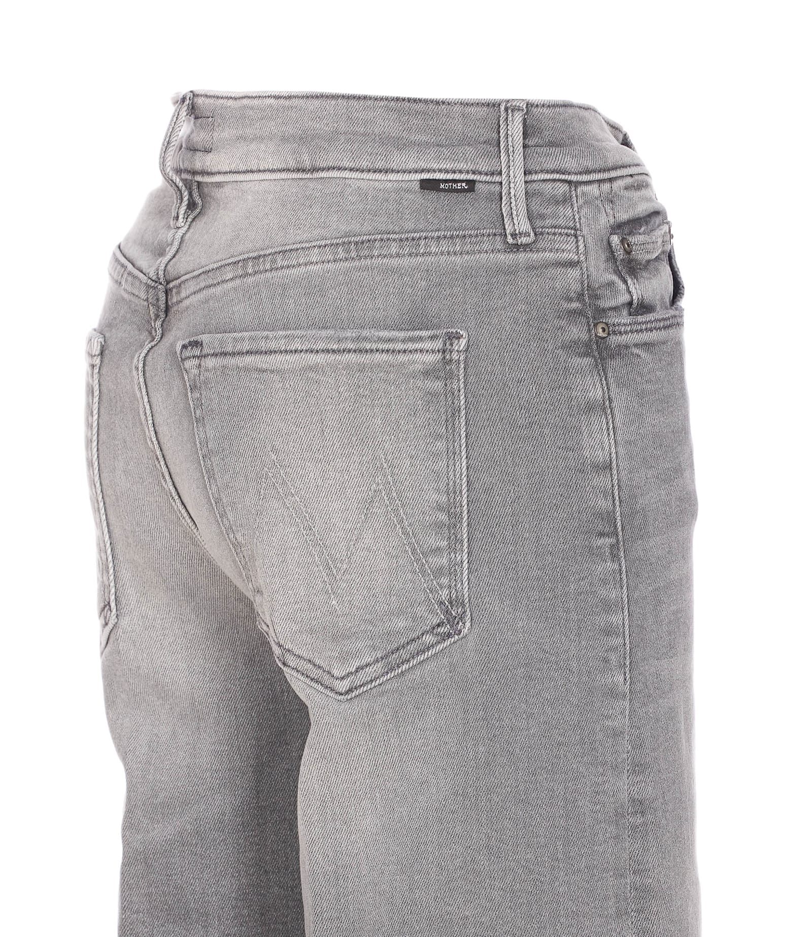 Mother The Twister Heel Denim Jeans In Gray