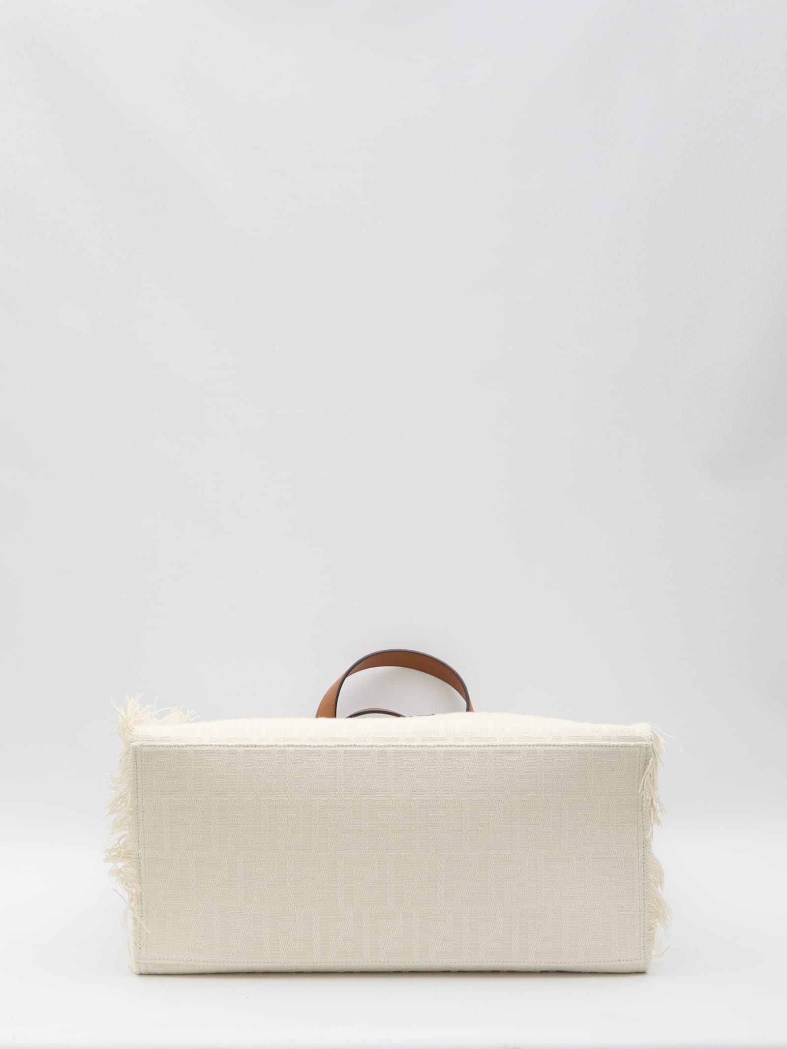 Shop Fendi Ff Shopper Bag In Cream