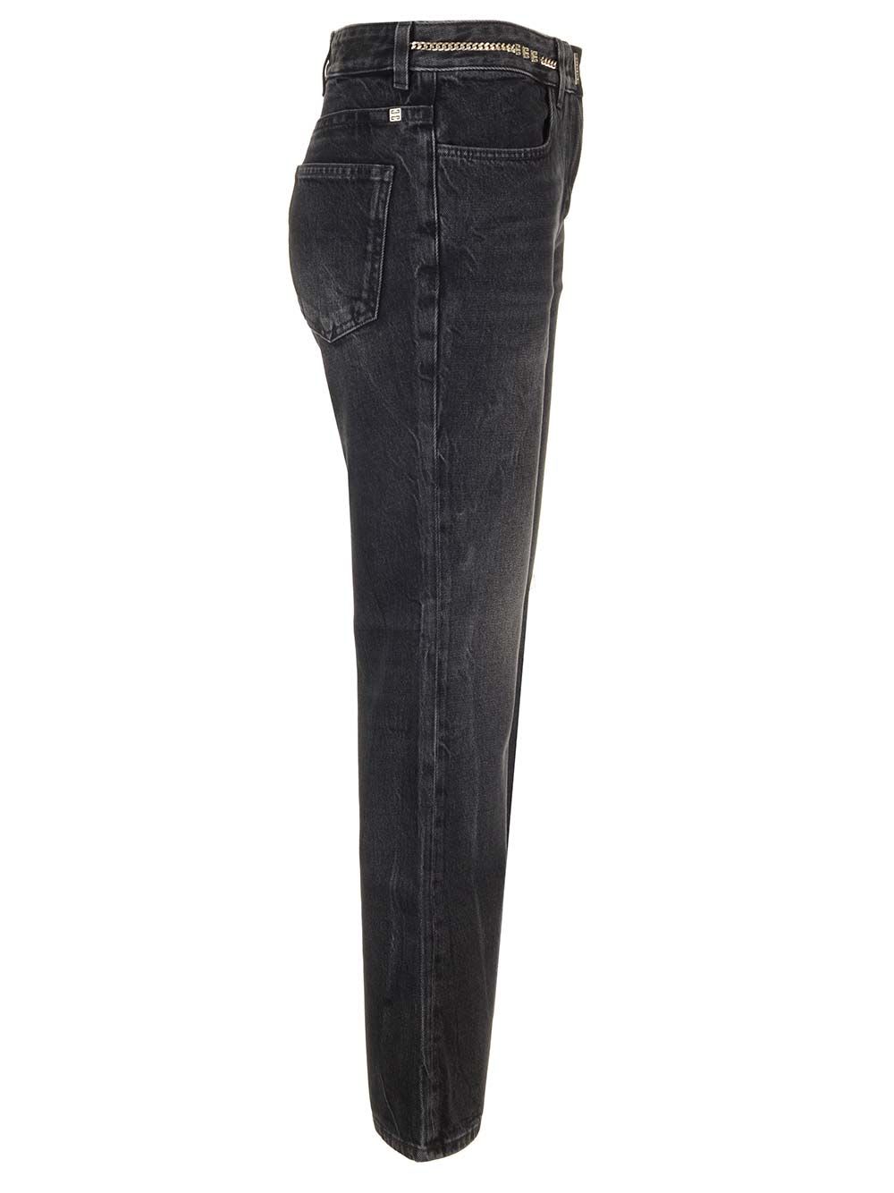 Shop Givenchy Boot Cut Cropped Jeans In Black