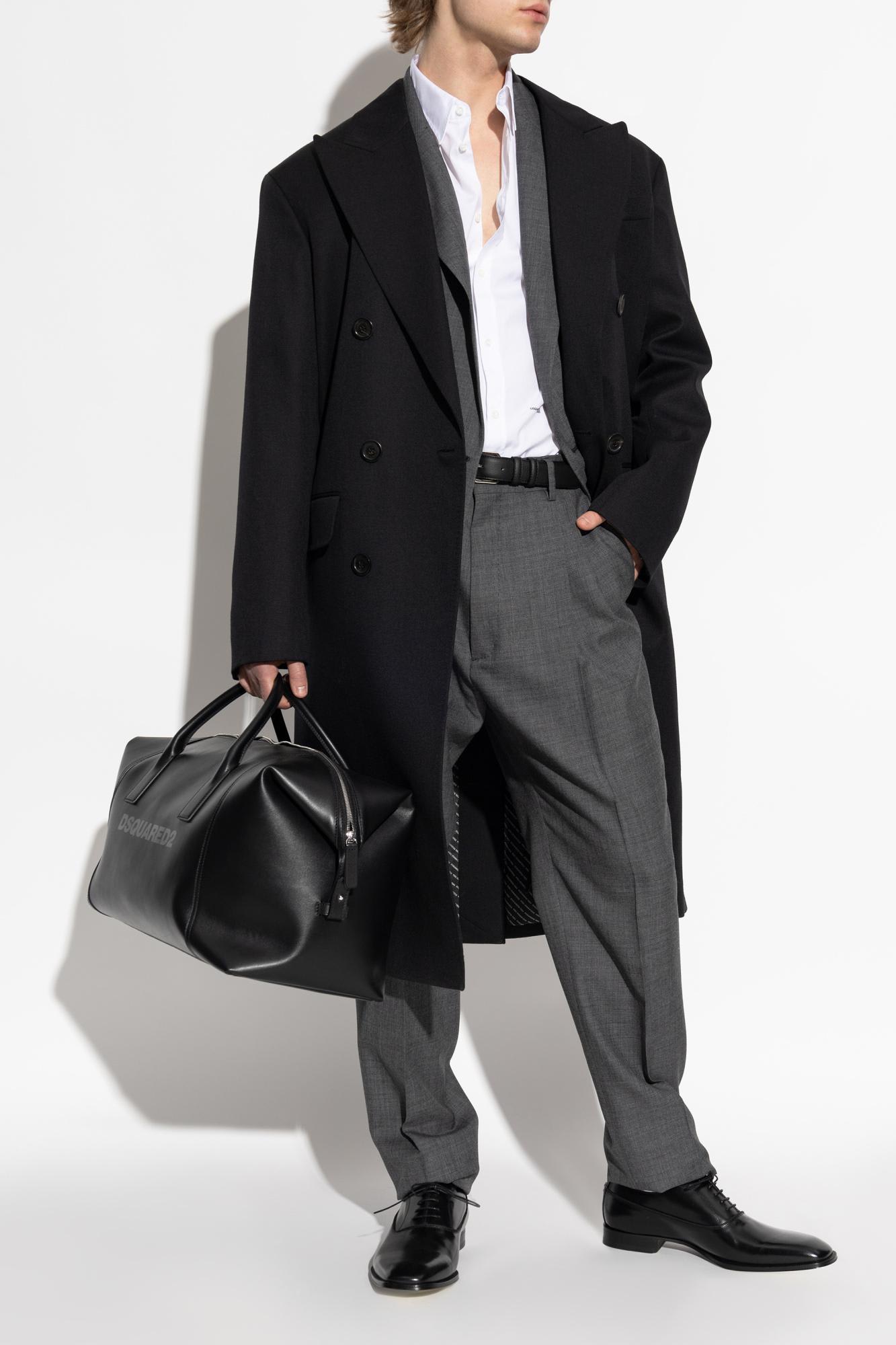 Dsquared2 Evening Double Breast Coat In Black