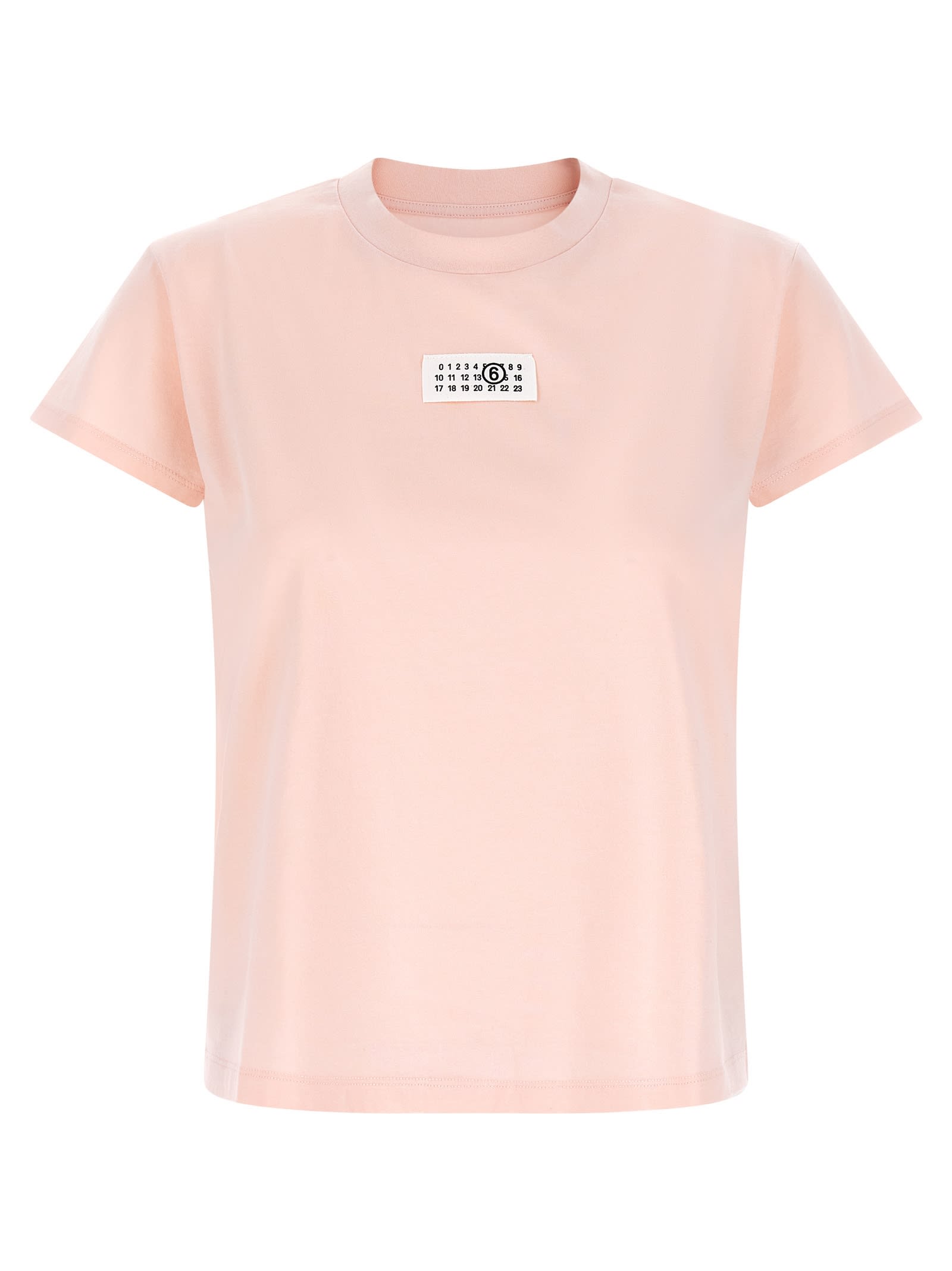 Mm6 Maison Margiela Numeric Signature Mm6 T-shirt In Pink