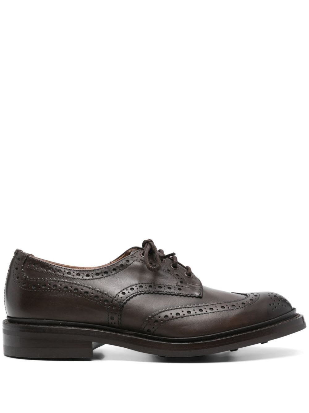 Shop Tricker's Bourton Dainite Sole 5 Fit Lace Up Shoes In Espresso Burnished