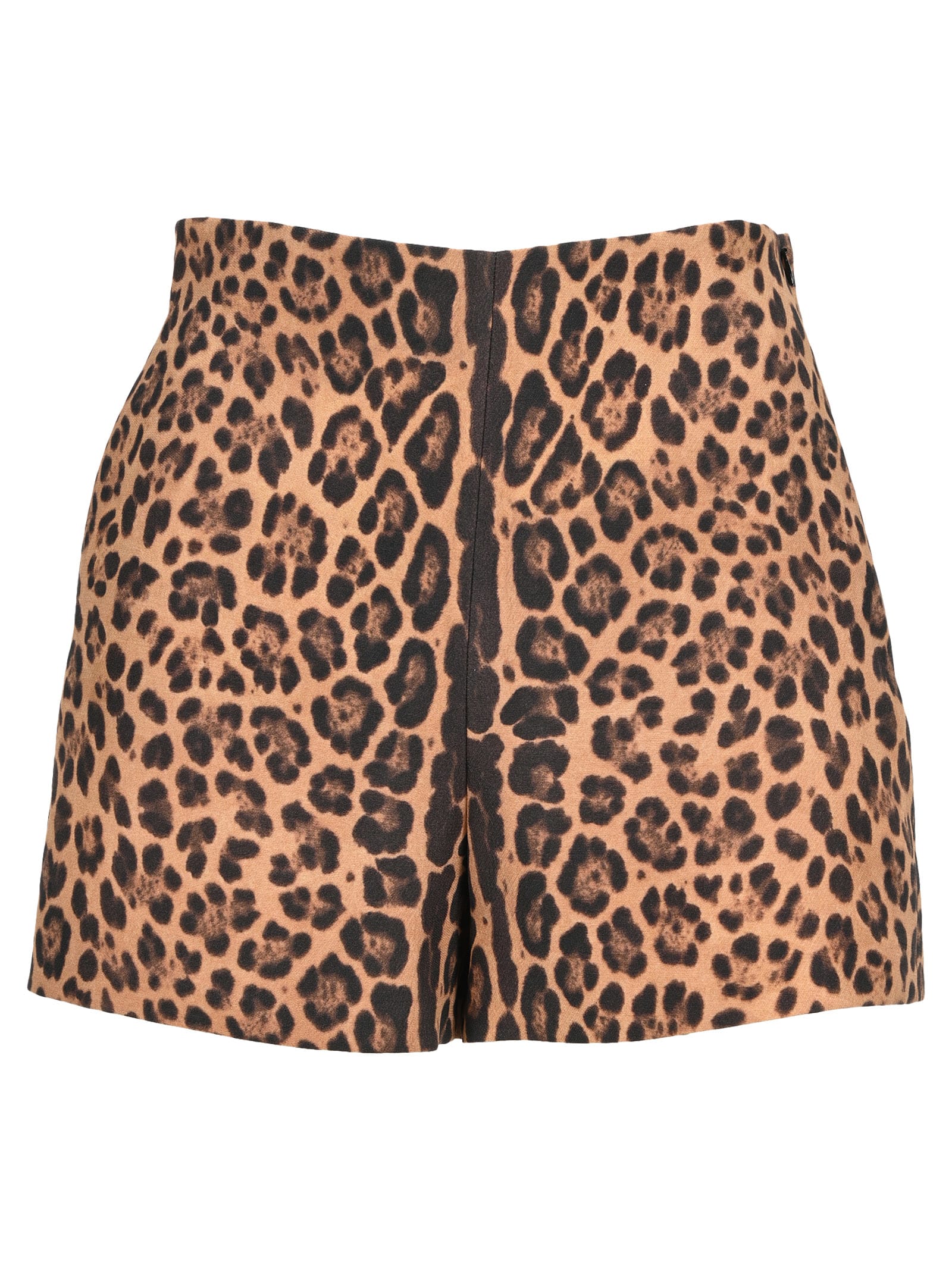 Valentino Leopard Print High-waisted Shorts