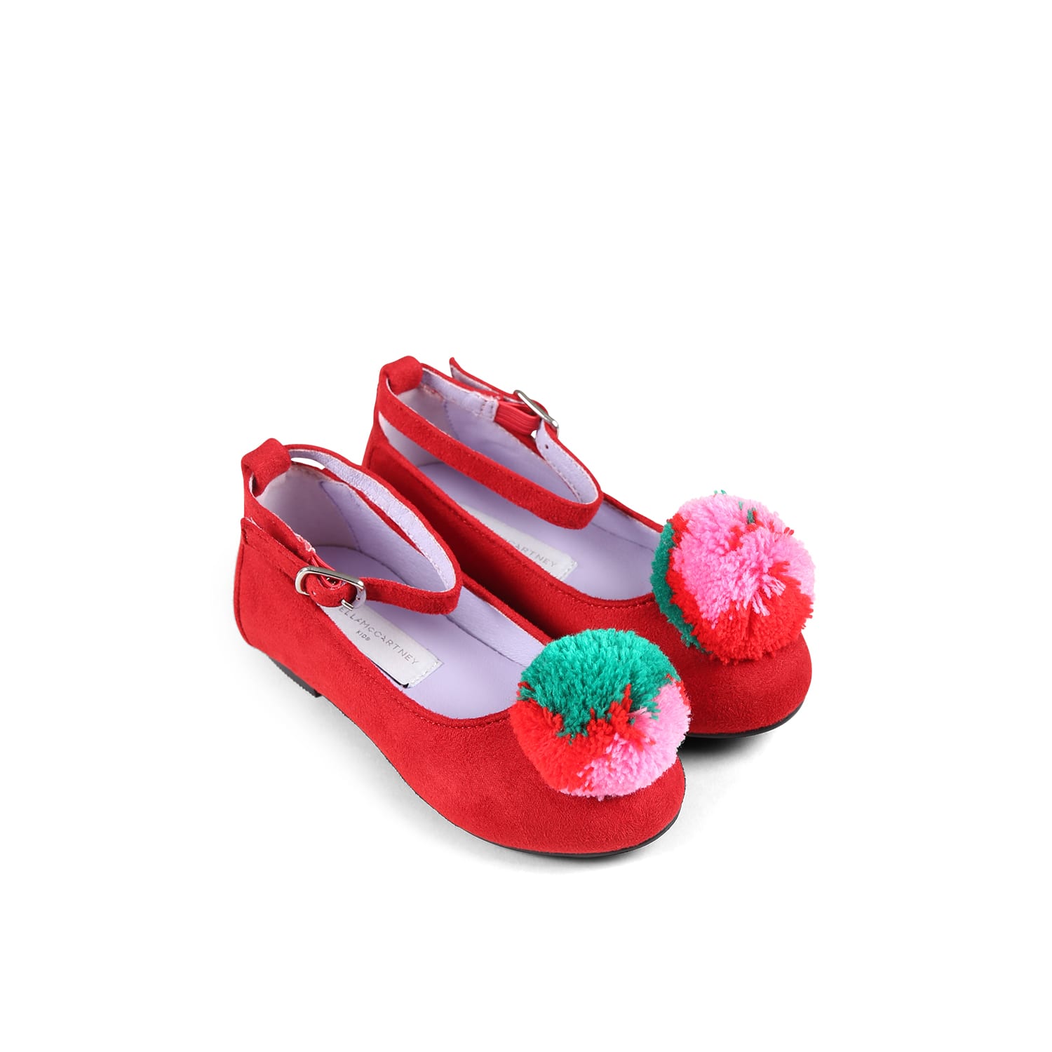 Stella Mccartney Fluffy Fruit Ballerina Shoes In Red