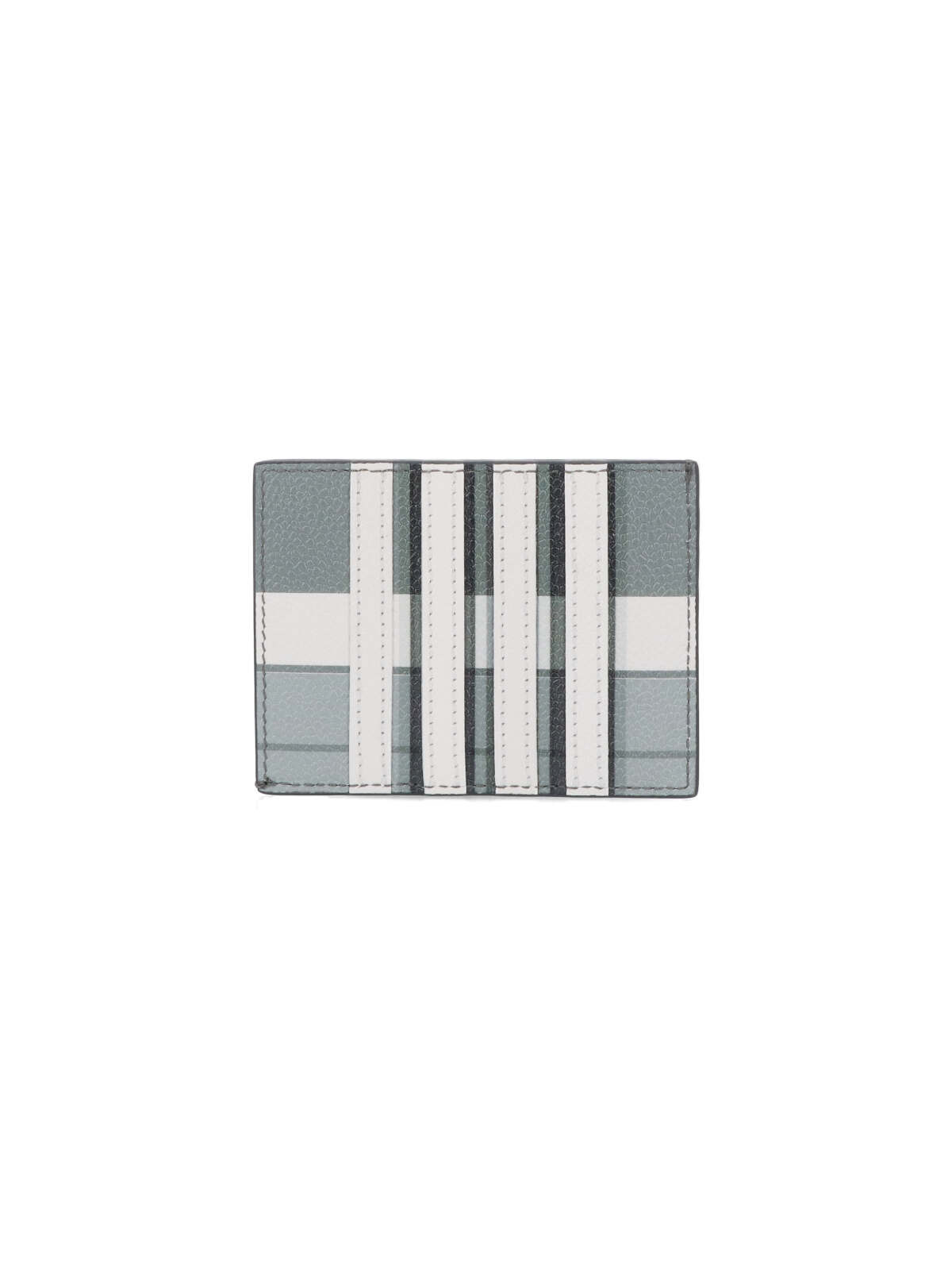 Shop Thom Browne 4-bar Card Holder In Gray