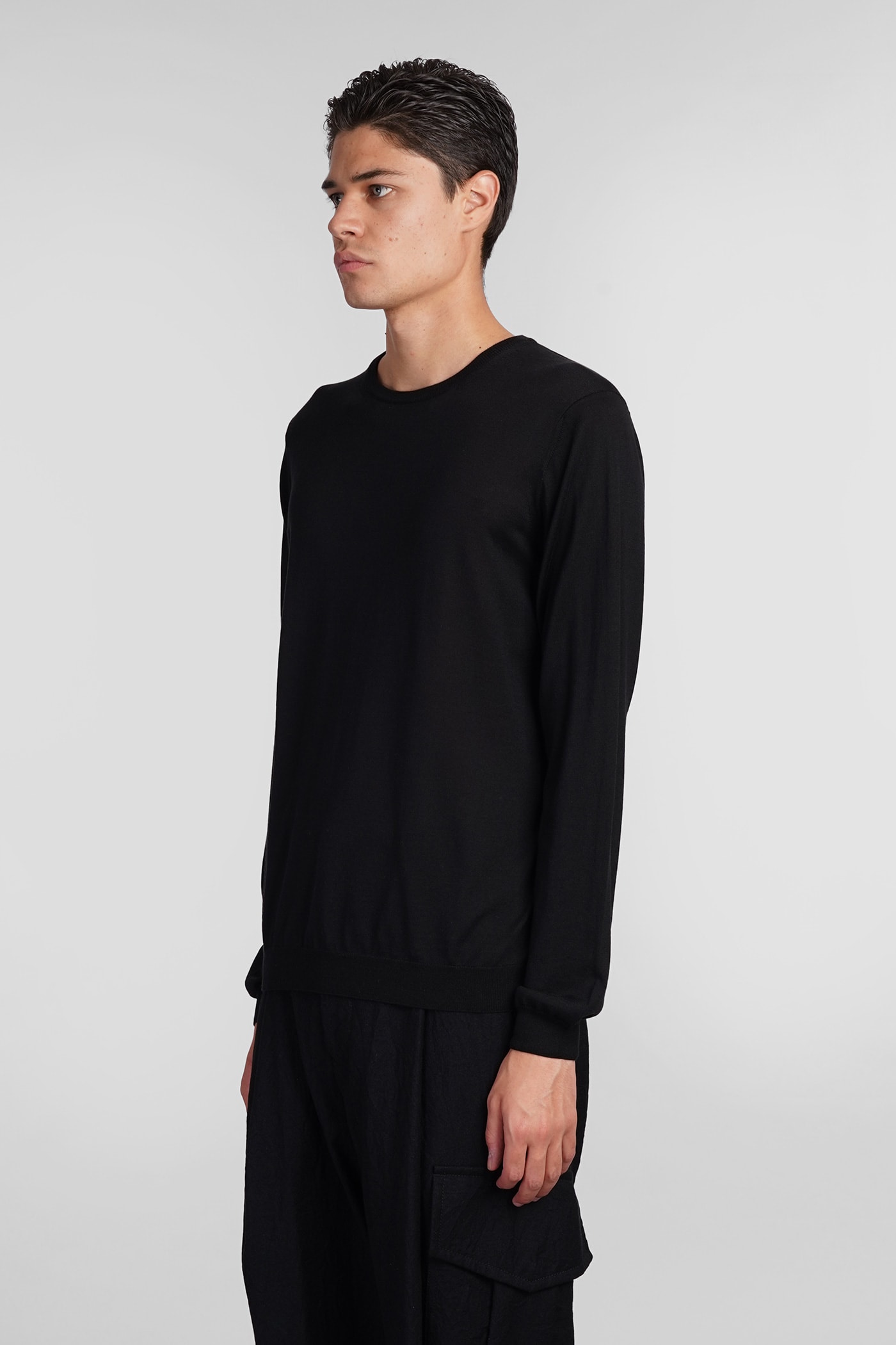 Shop Giorgio Armani Knitwear In Black Silk