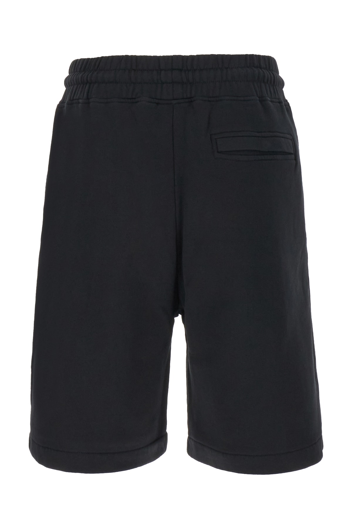 Shop Marcelo Burlon County Of Milan Black Cotton Bermuda Shorts In 1001