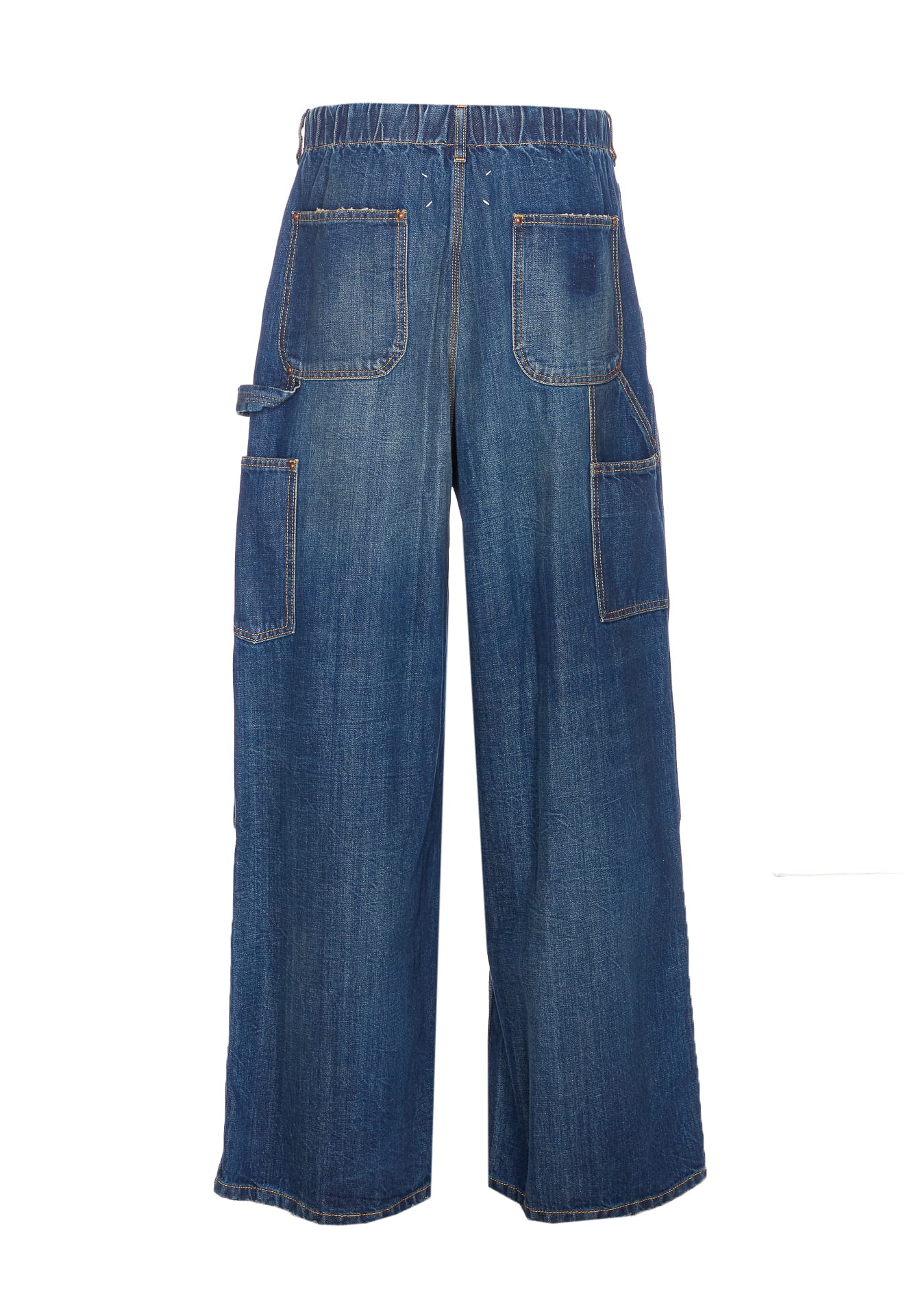 Maison Margiela Carpenter Blue Cotton Jeans In Blue