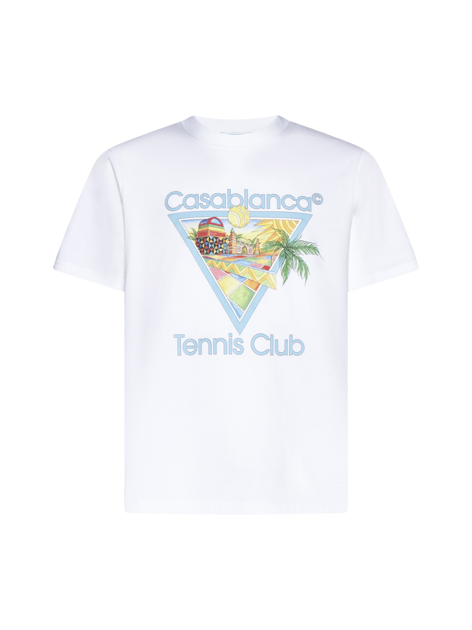 Shop Casablanca T-shirt In Afro Cubism Tennis Club