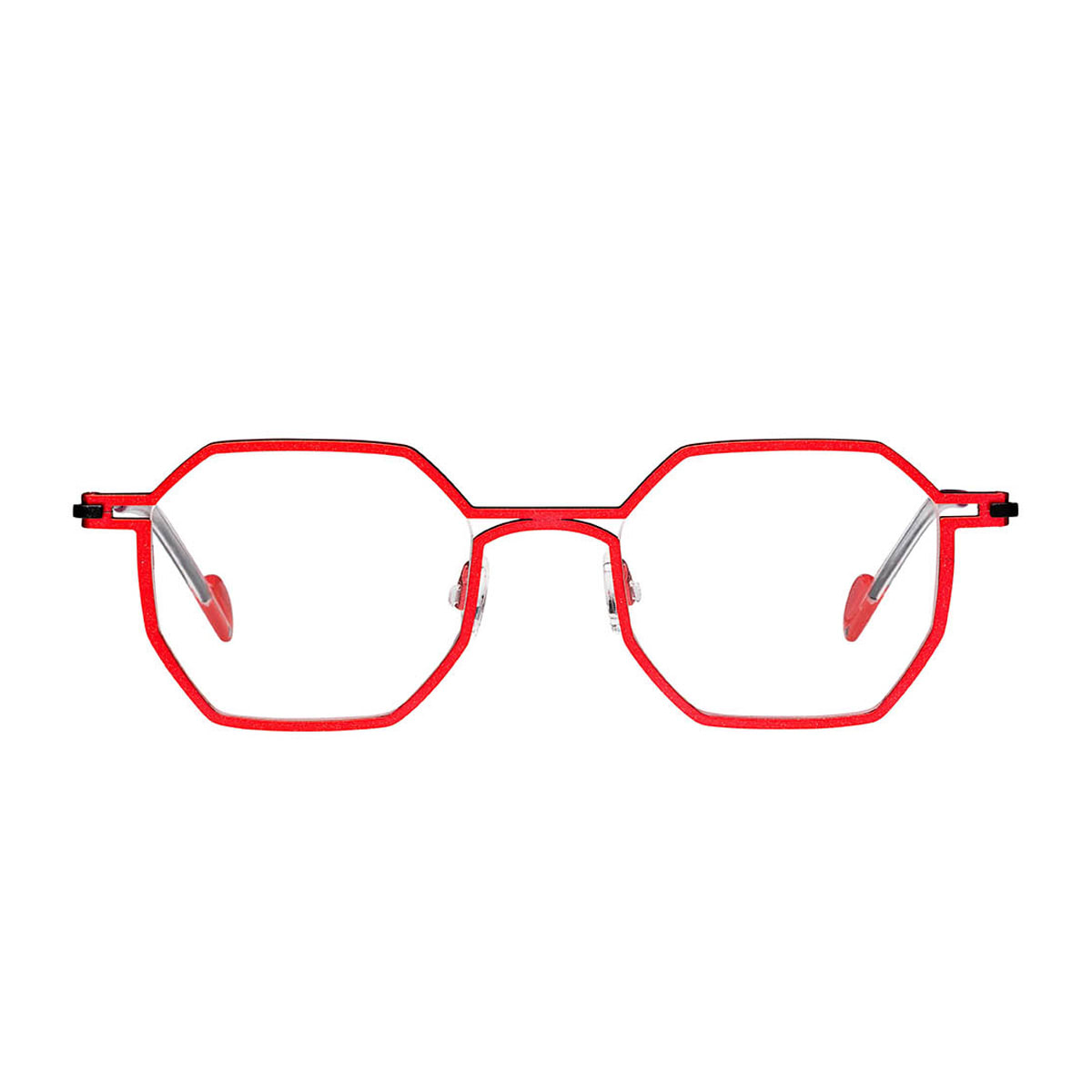 Matttew Cobalt 1556 Rosso Nero Glasses In Red