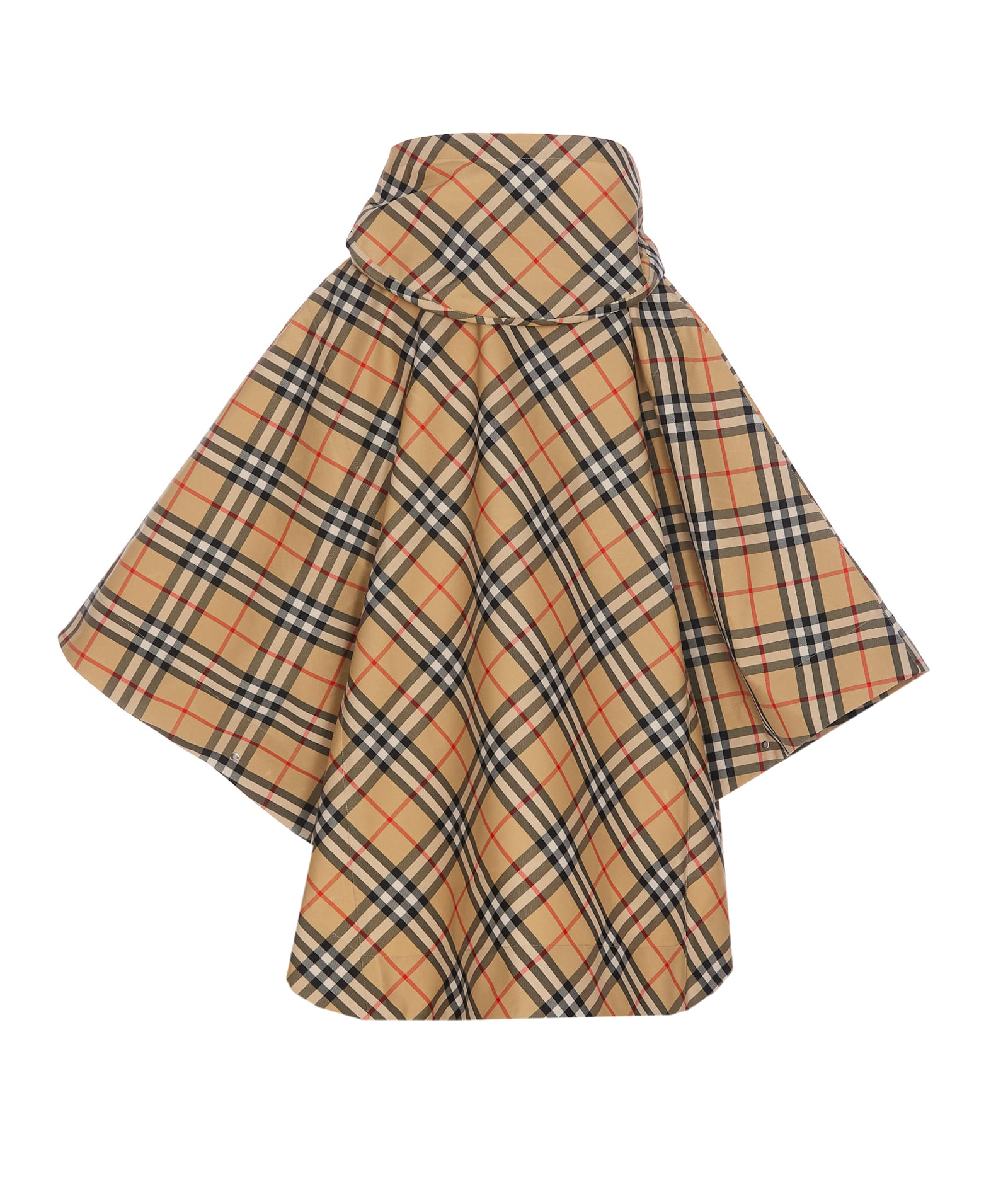 Burberry Check Cady Cape In Sandipcheck