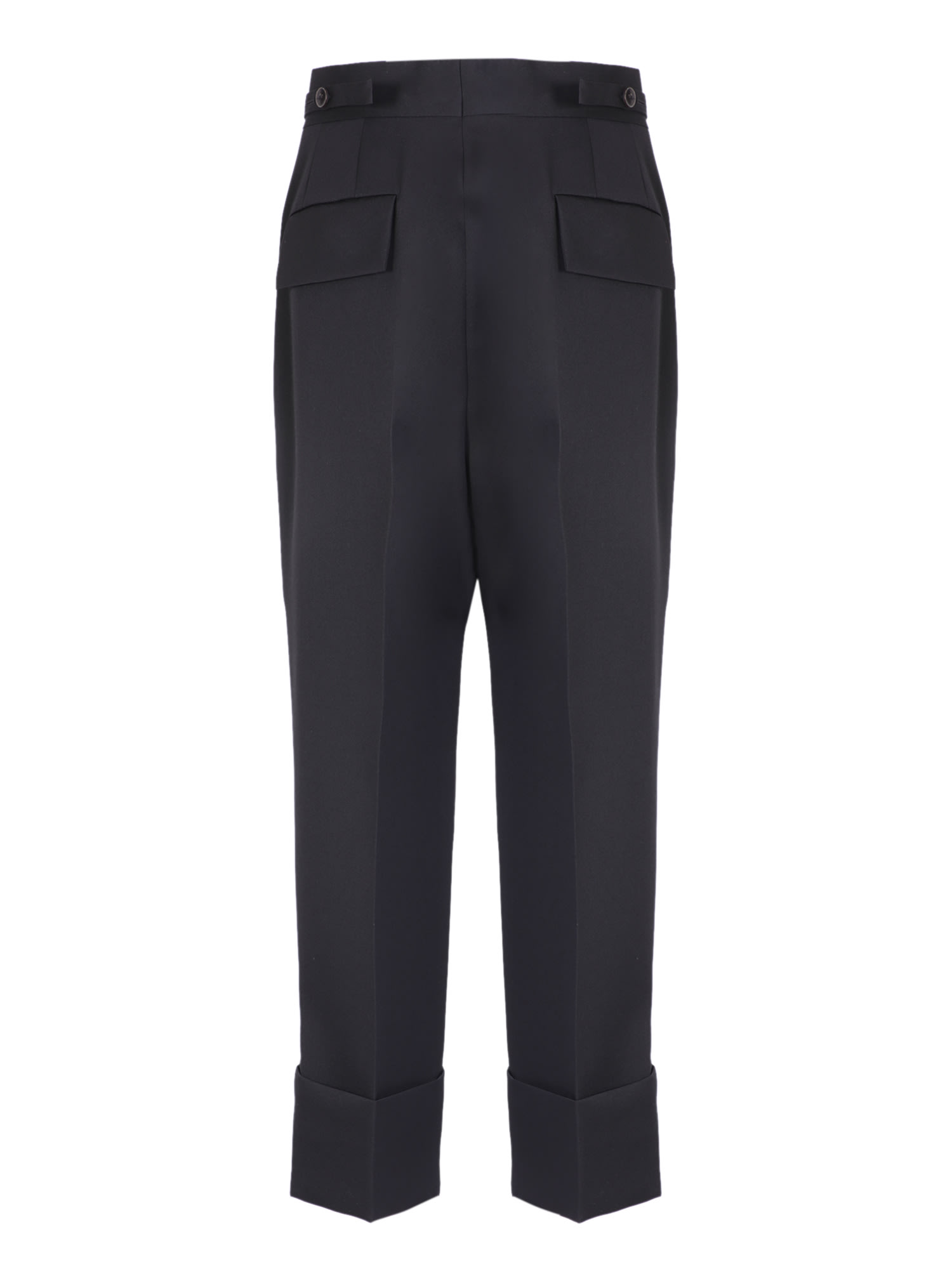 Shop Sapio Straight Leg Trousers In Black