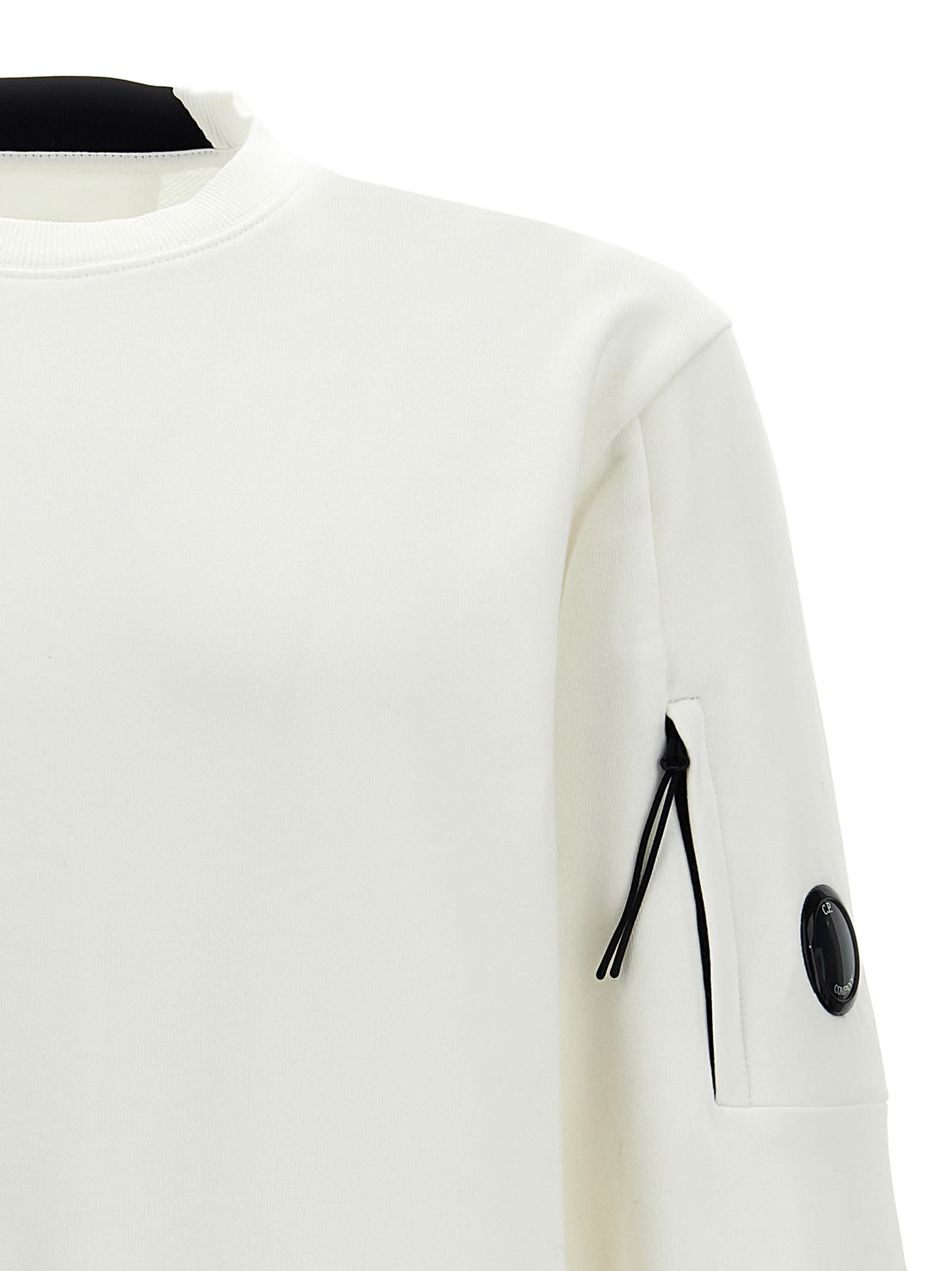 Shop C.p. Company Diagonal Raised Sweatshirt In White