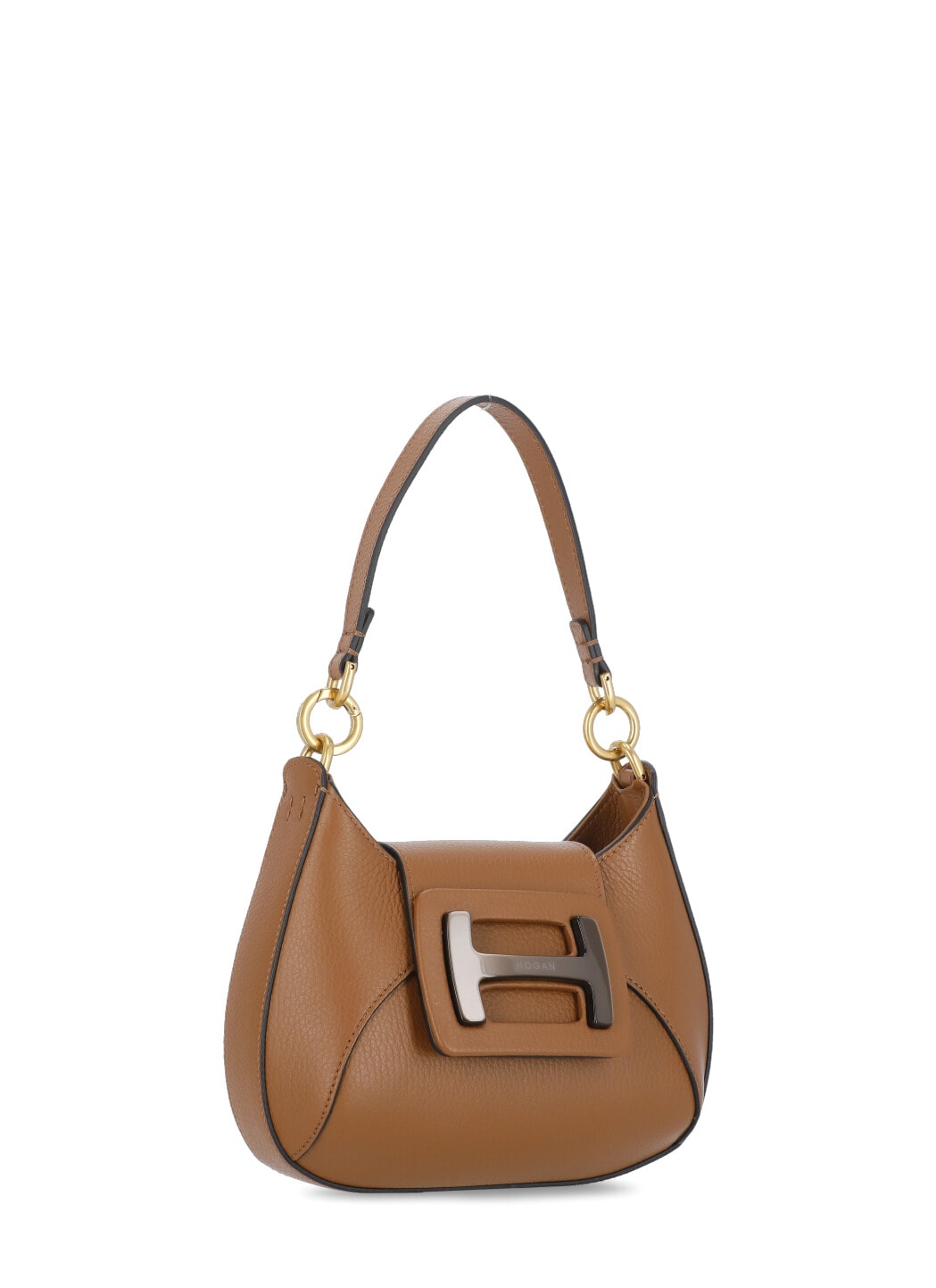 Shop Hogan H-bag Shoulder Bag In Brown