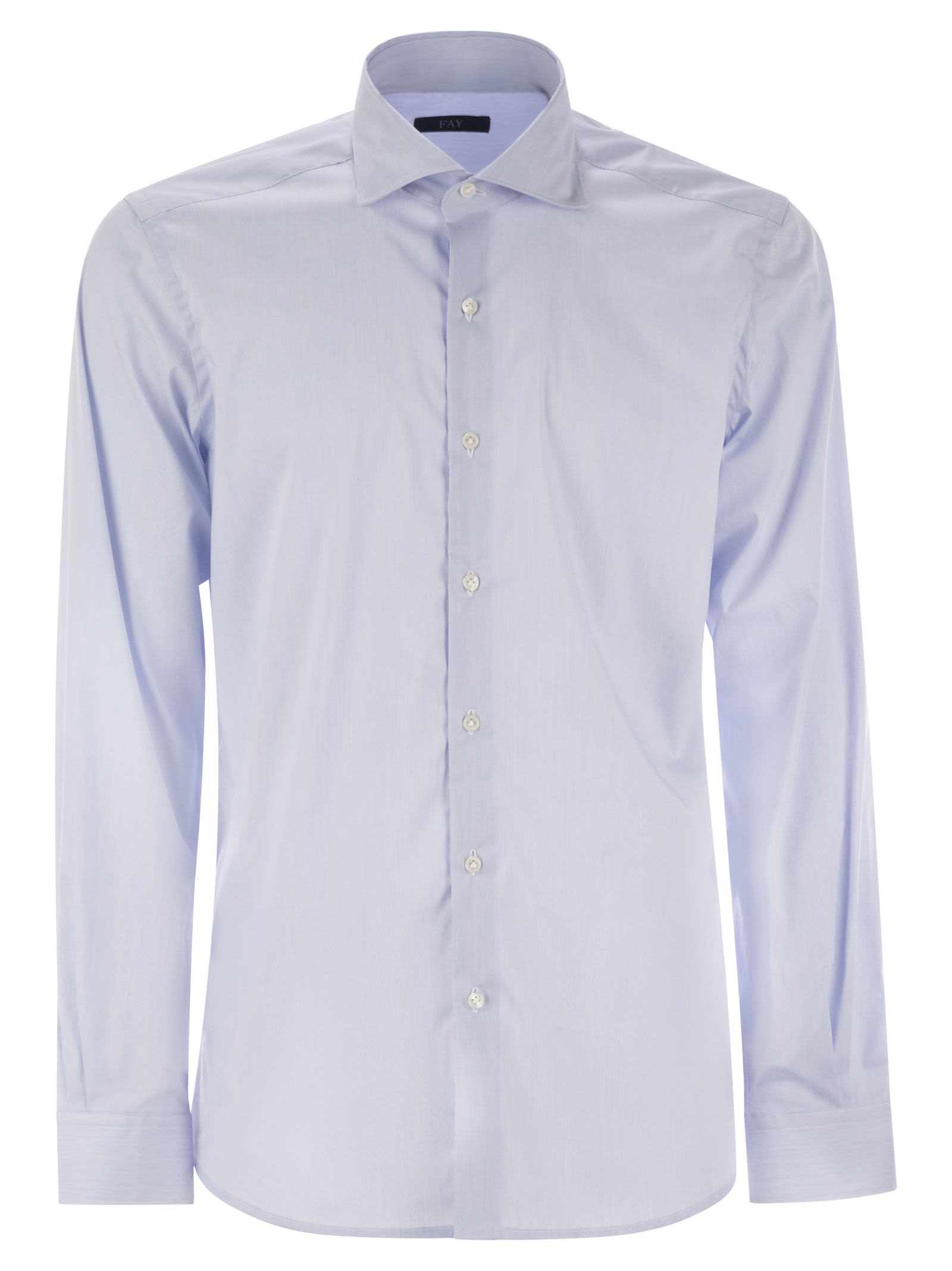 Stretch Poplin Shirt With French Collar