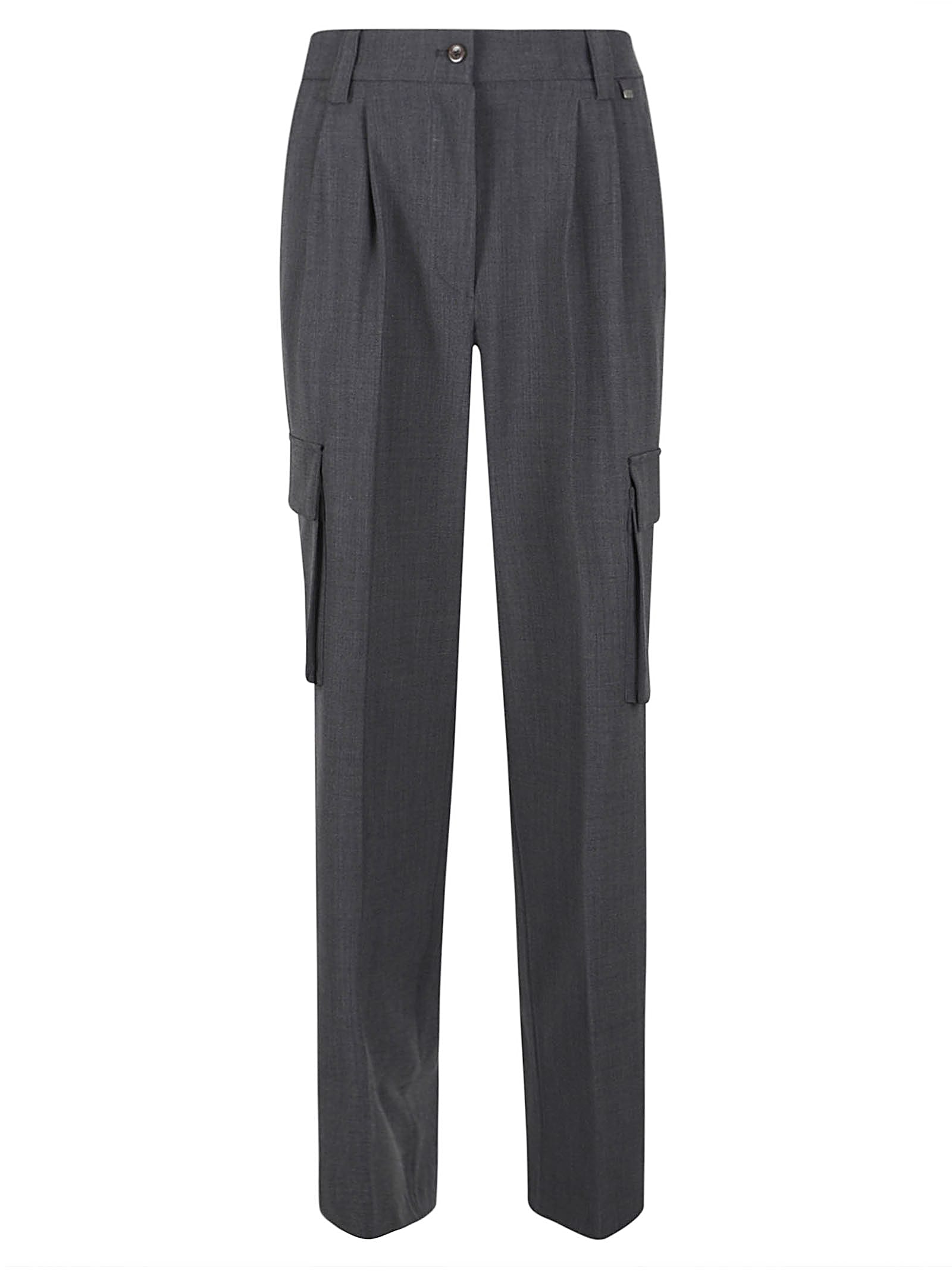 Shop Herno Trousers Grey