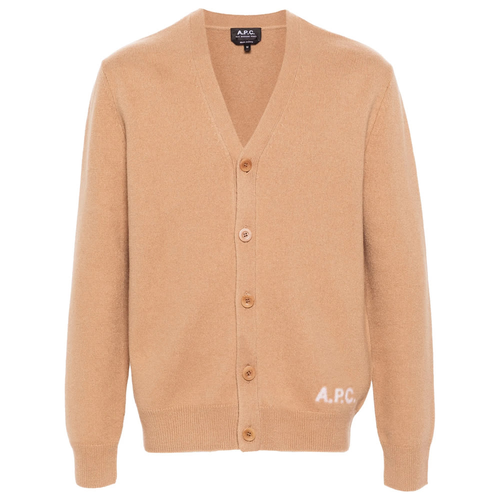 Apc A.p.c. Sweater Camel Brown Virgin Wool In Brown
