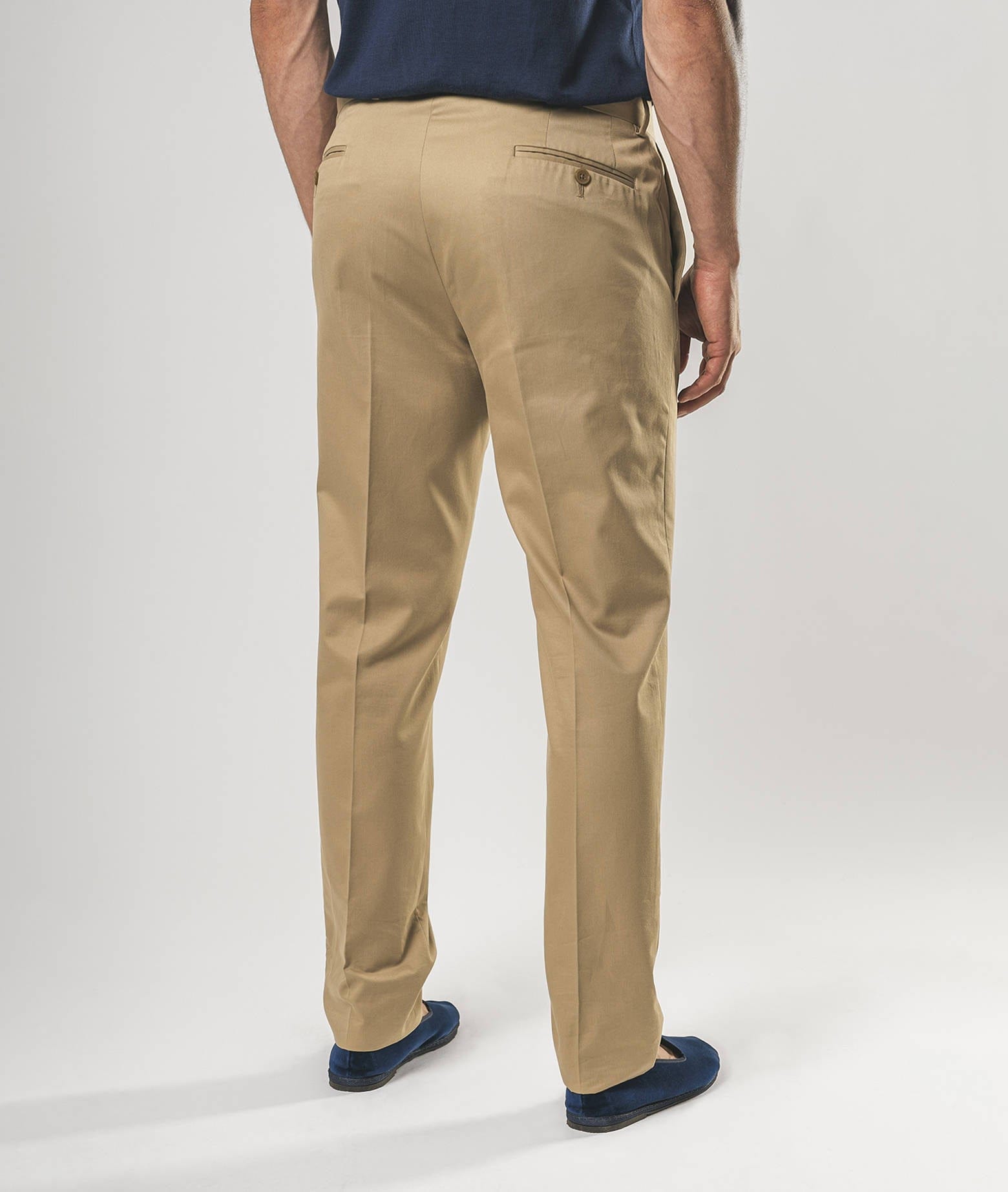 Shop Larusmiani Velvet Trousers Howard Pants In Beige