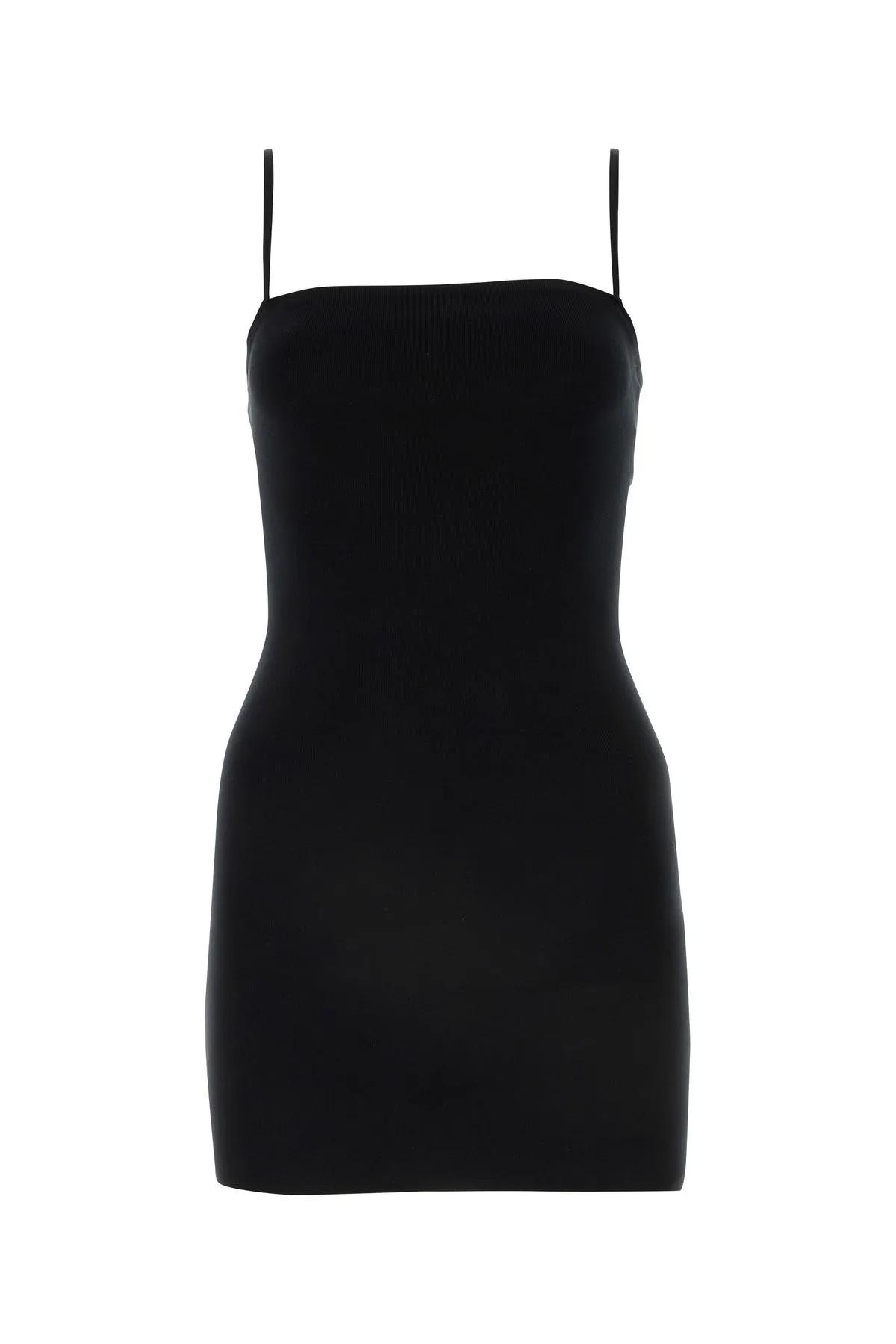 Shop Alexander Wang Black Stretch Cupro Blend Mini Dress