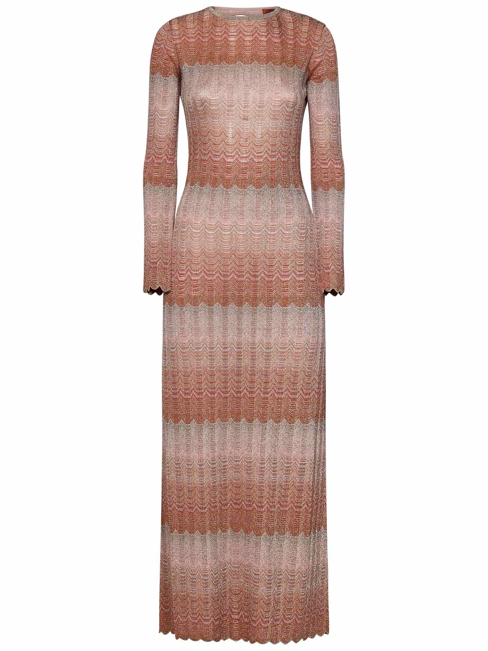 Shop Missoni Long Dress In Multicolour