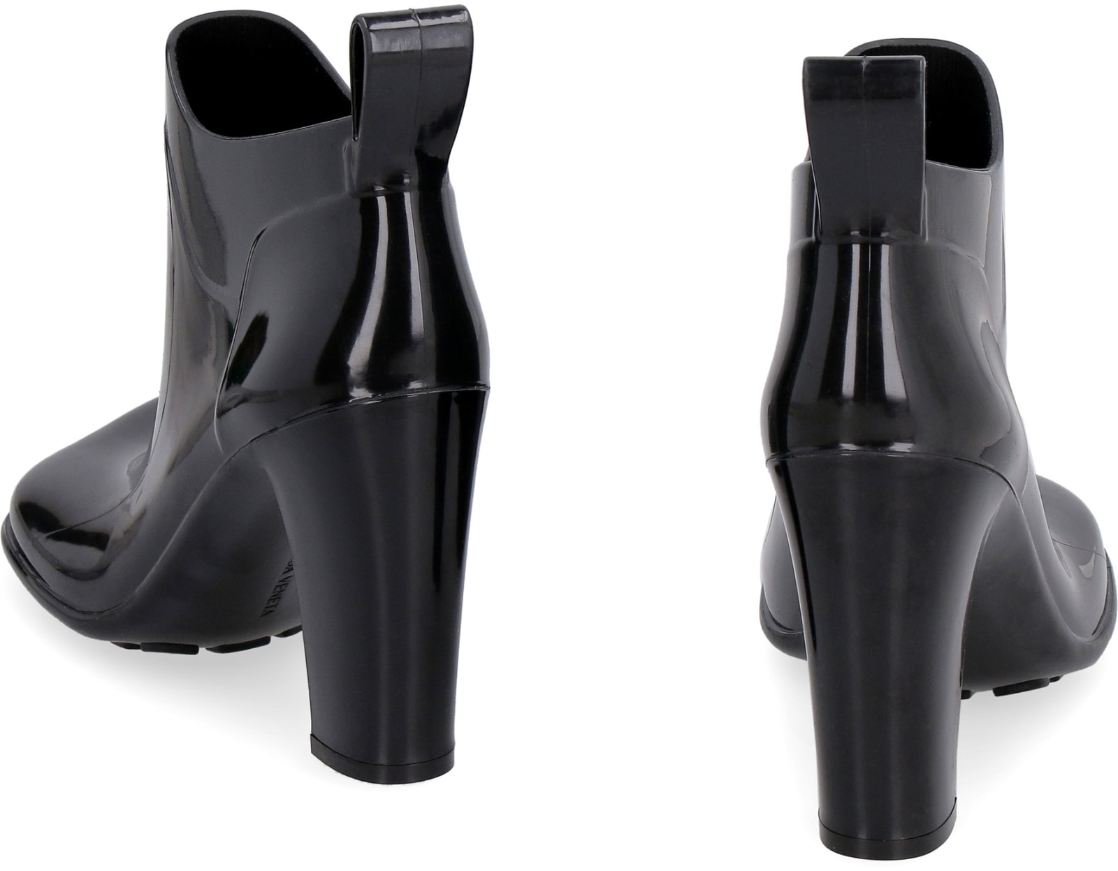 Bottega Veneta Shine Shiny Rubber Ankle Boots In Black | ModeSens