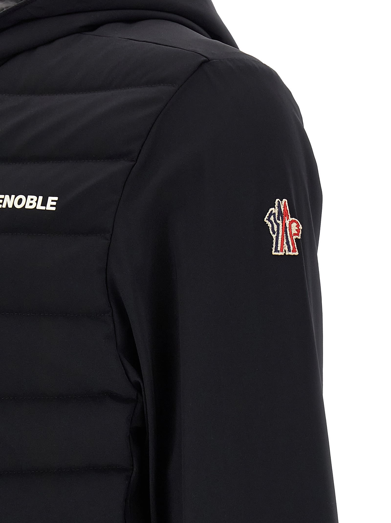 Moncler Grenoble Padded Zip-up Sweatshirt In Black