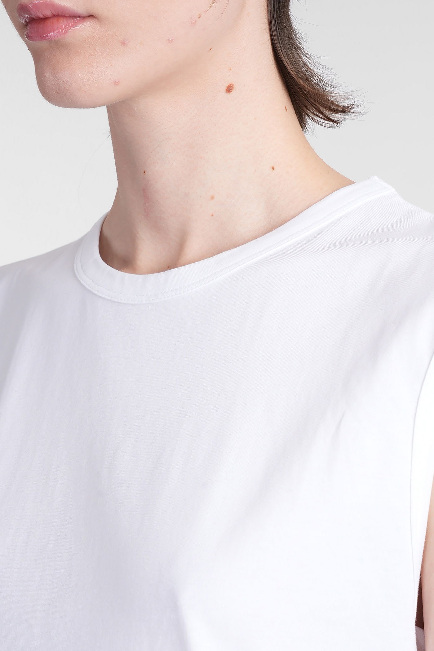 LOULOU STUDIO BRANI TANK TOP IN WHITE COTTON