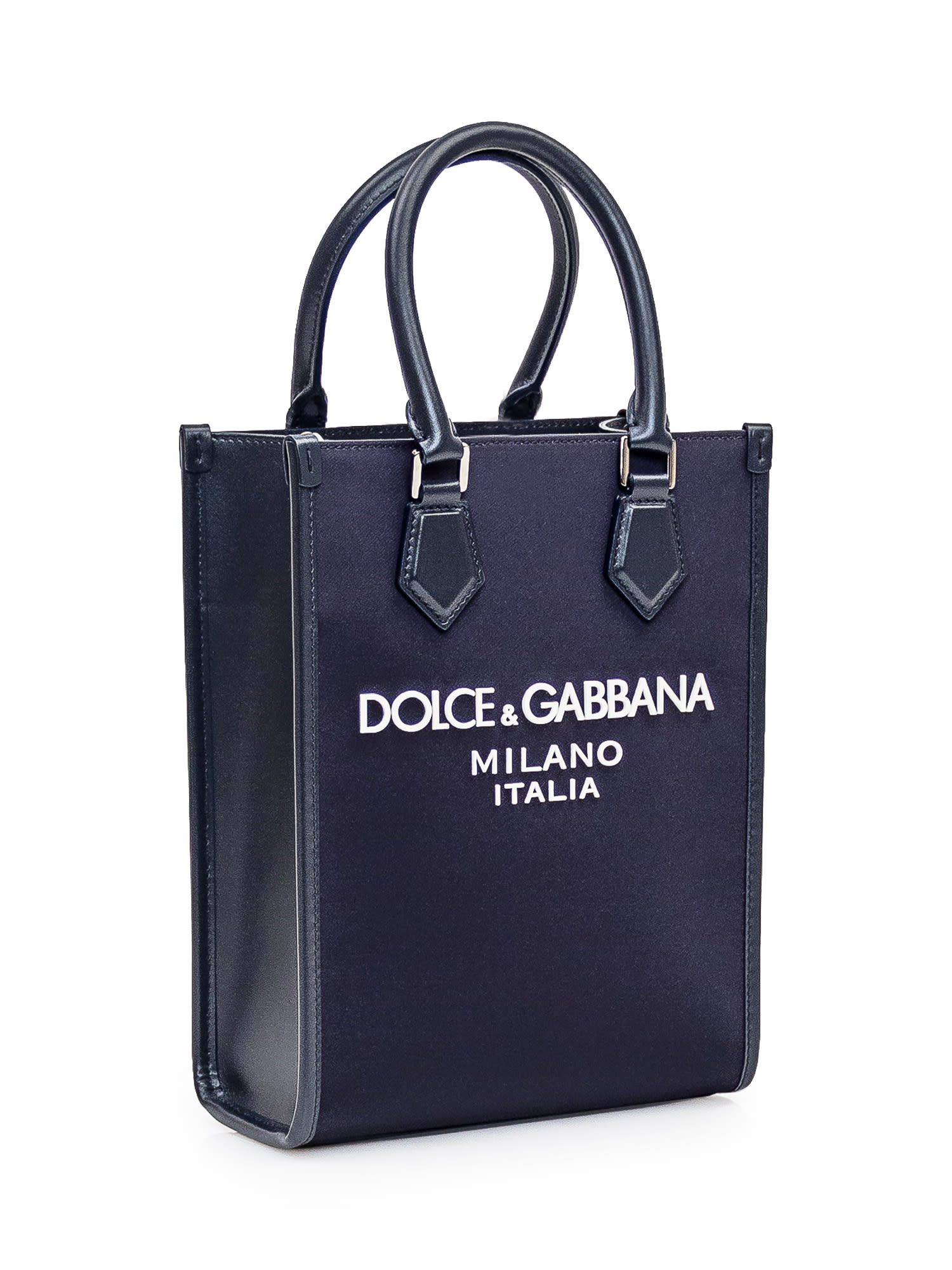Shop Dolce & Gabbana Shopping Bag Dg In Blu/blu Navy