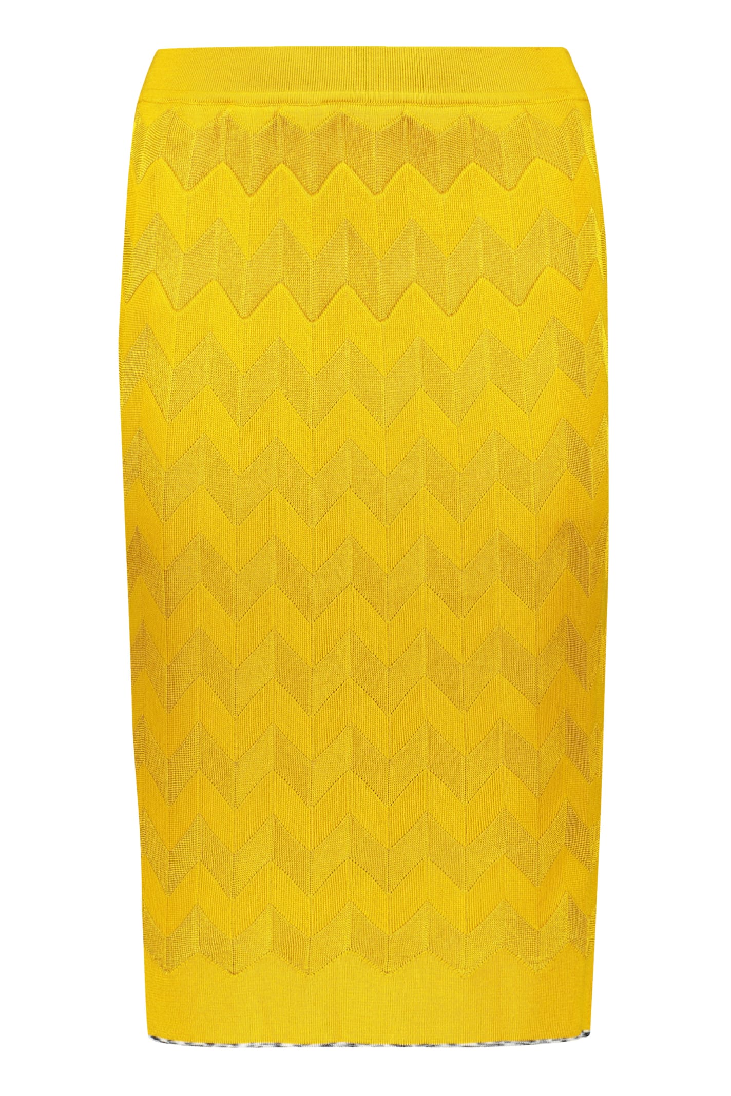 Missoni Knit Skirt In Mustard