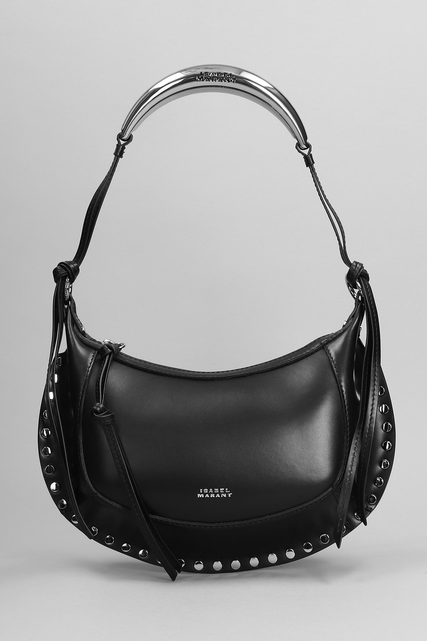 Oskan Moon Shoulder Bag In Black Leather