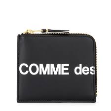 Comme Des Garçons Huge Logo Wallet In Black